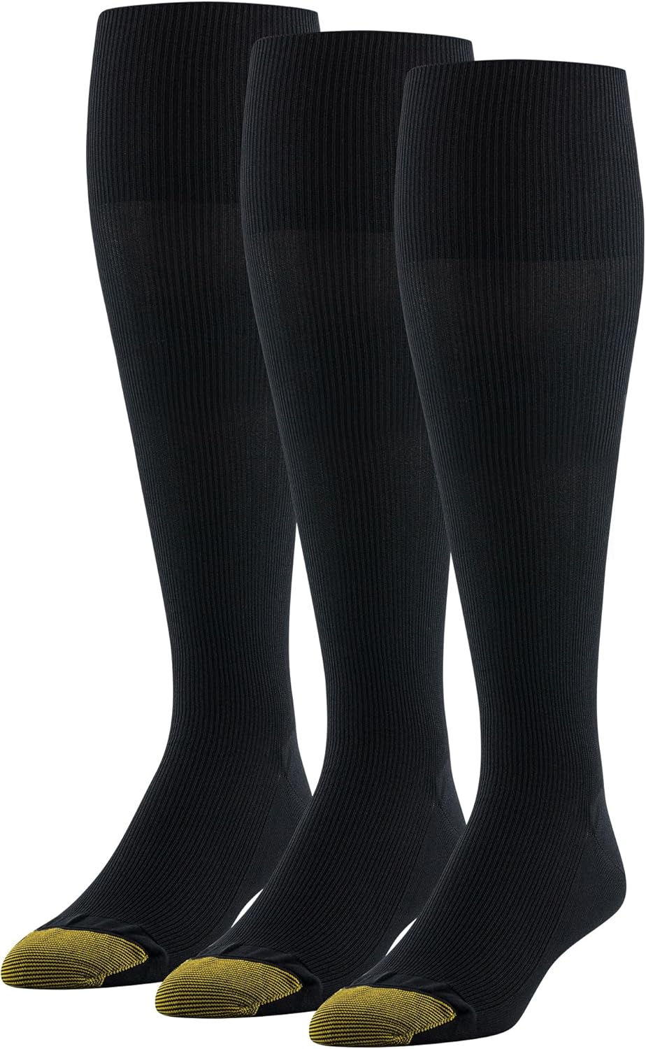 GOLDTOE Men's Metropolitan Over-The-Calf Dress Socks, 3-Pairs