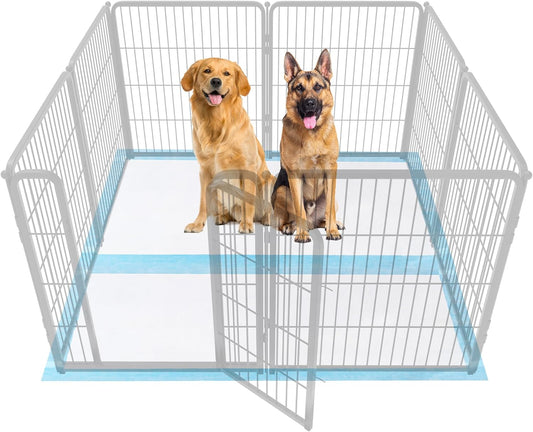 FXW XXL Puppy Pee Pads for Dogs 60x33.5 inch 20 Count, 5 Layer Super Absorbent & Leak Proof-Thickened Disposable Potty Training Pad, Fits 32" H 6/8 Panel FXW Playpen-Blue (Playpen not Included)