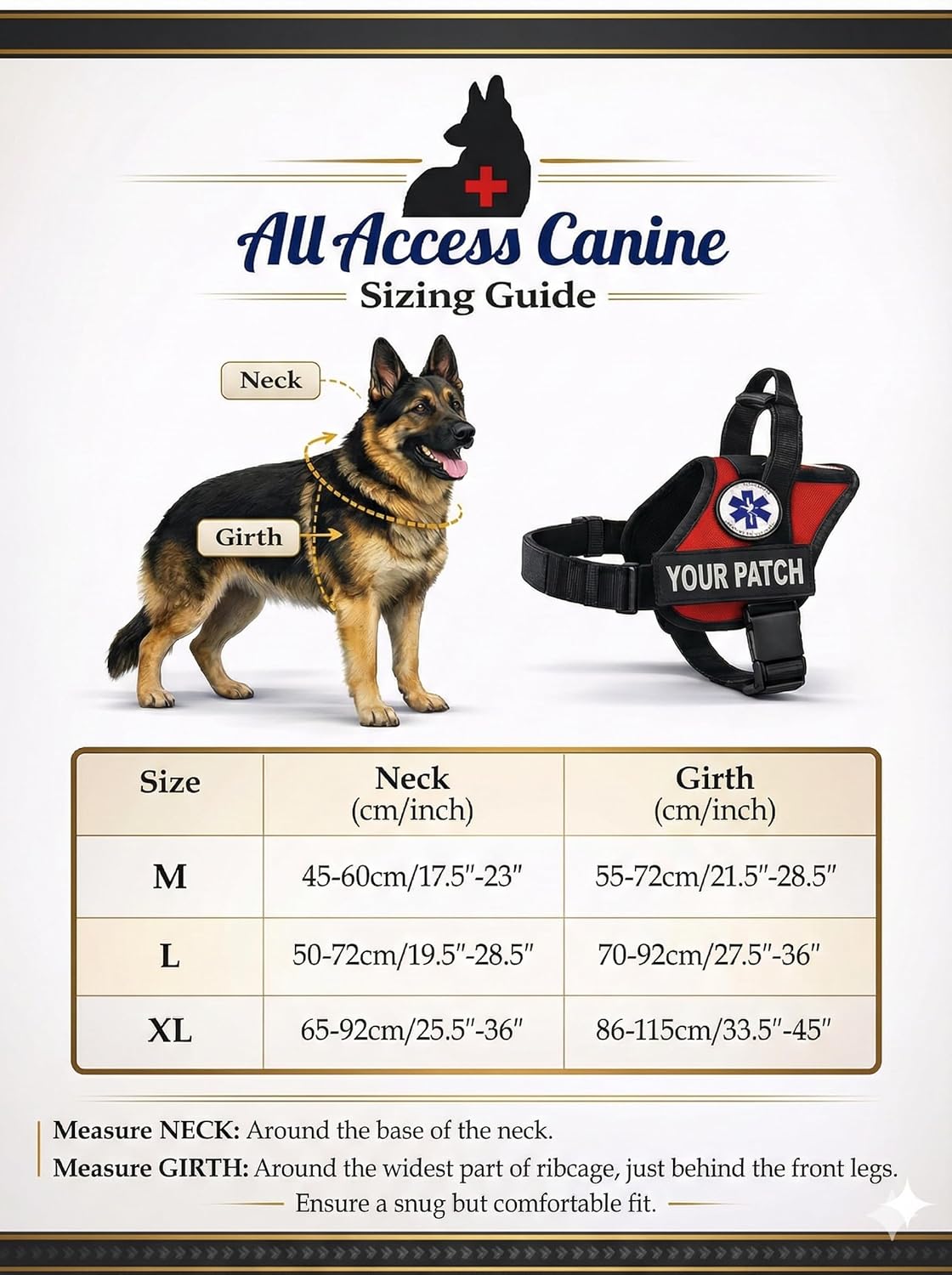 Service Dog Harness Vest with Handle - Removable Patches (ESA, Support Animal, Emotional Support Animal, Therapy Dog, Autism, PTSD) 10 ADA Cards | All Access Canine