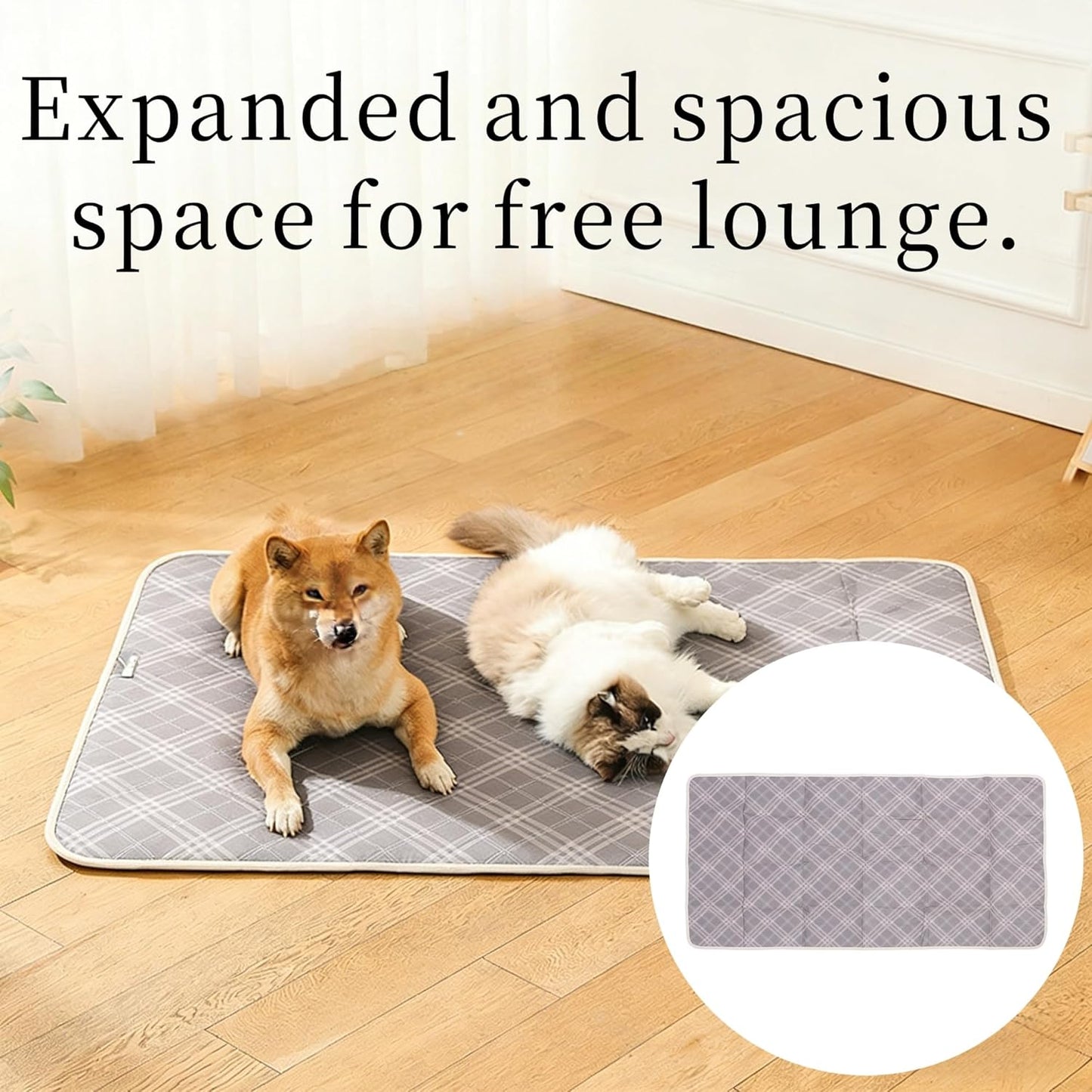 Zerodis Washable Pee Pads for Dogs, Absorbent Reusable Puppy Pad Pet Training Whelping Mat for Potty Floor Crate Couch Bed Travel (M)