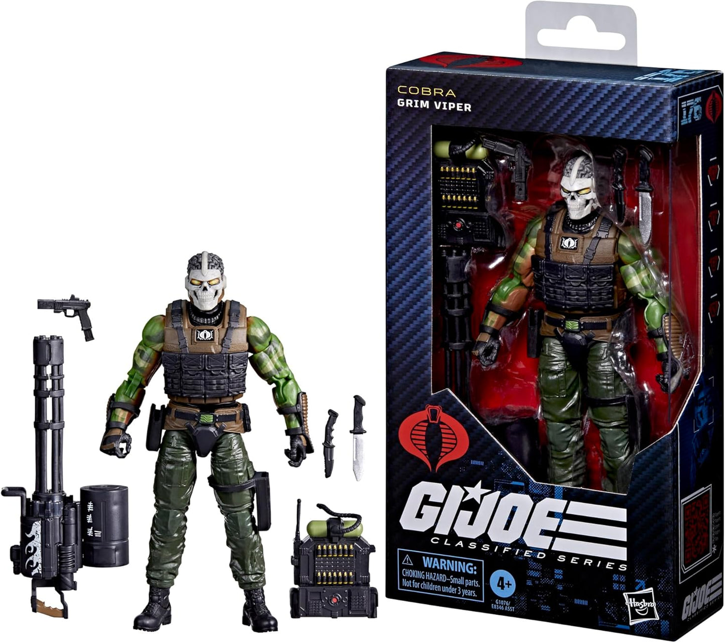 G.I. Joe Classified Series #176, Grim Viper, Collectible 6-Inch Action Figure with 5 Accessories