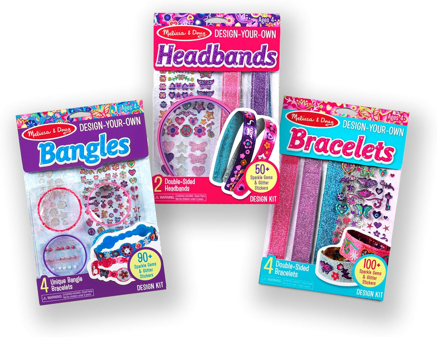 Melissa & Doug Design-Your-Own Jewelry-Making Kits - Bangles, Headbands, and Bracelets