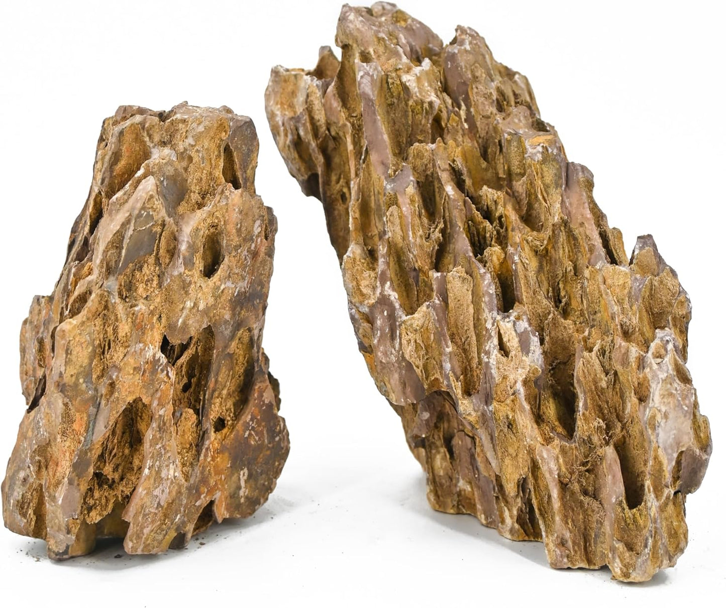 Unocho Dragon Stone Aquarium Rocks 5lb Seiryu Stone for Fish Aquariums Landscaping Model Fish Tanks Terrariums Vivariums Paludarium Amphibian Enclosures(2-4 inches)