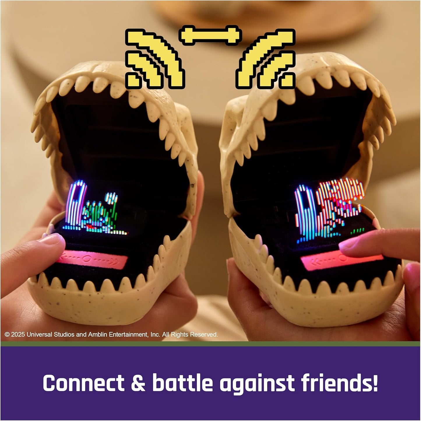 BITZEE, Jurassic World Interactive Dinosaur Toy with 25 Dinosaurs Inside, Great for Easter Gifts, Digital Pet Reacts to Touch, Pods Connect & Interact