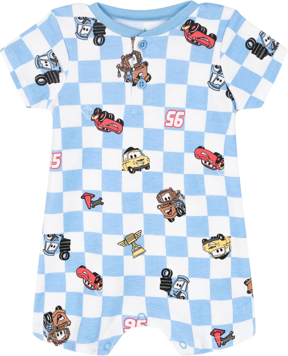 Disney Baby 2 Pack Henley Rompers Newborn to Infant Sizes (Newborn - 24 Months)
