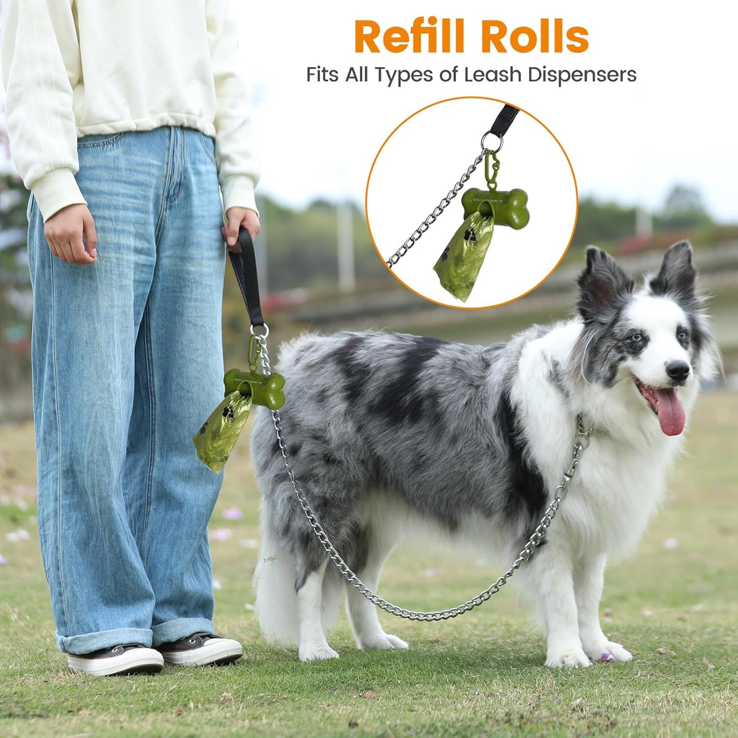 PETTOM Heavy Duty Metal Dog Leash, Chew Proof Chain Leash with Soft Padded Handle for Large & Medium Dogs, Training & Walking Chain Dog Lesh (6Ft/4.0mm, Black)