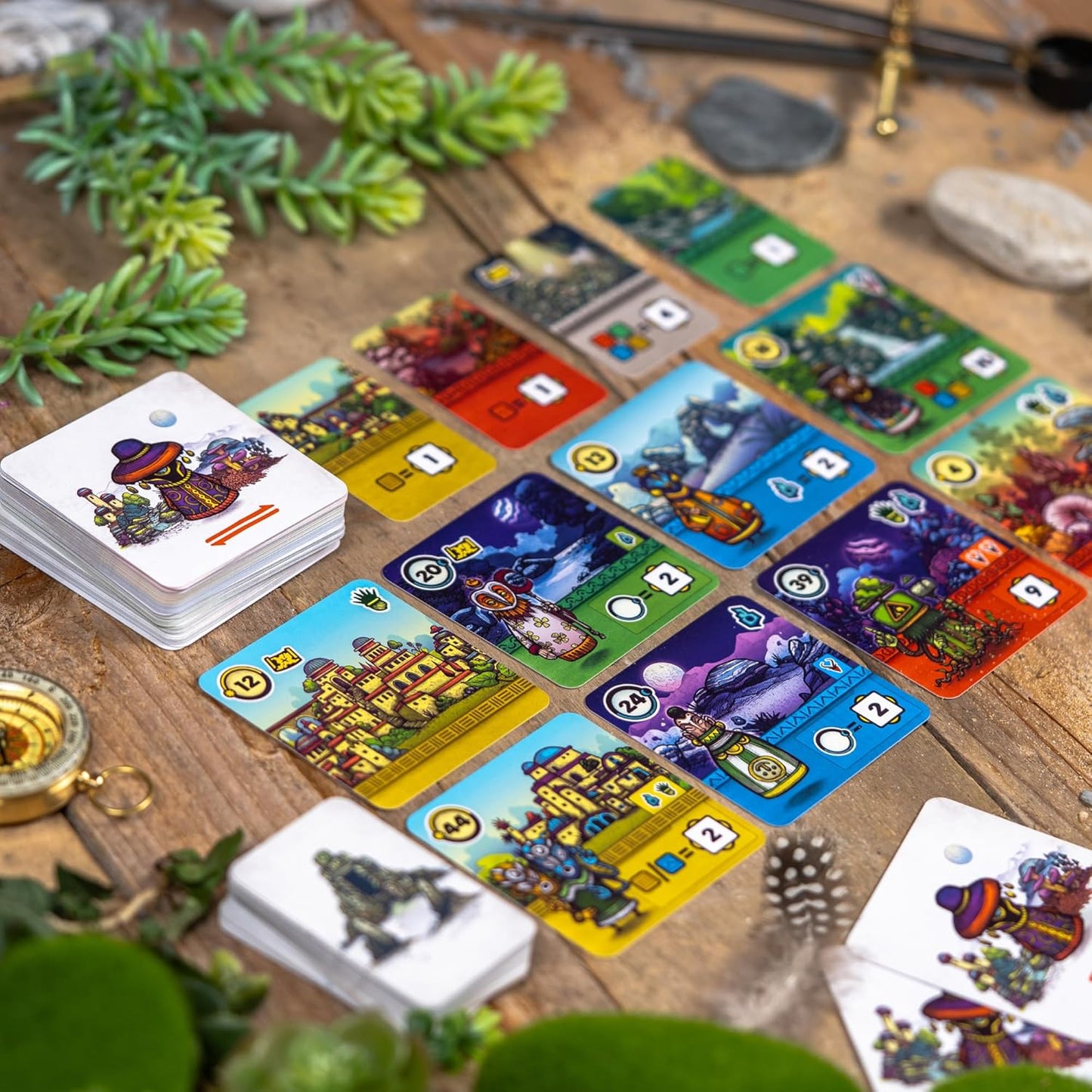 Pandasaurus Games Faraway Card Game - Explore Mysterious Alula! Strategic Region Building with Engaging Gameplay for Adventurers, Ages 10+, 2-6 Players, 15-30 Min Playtime
