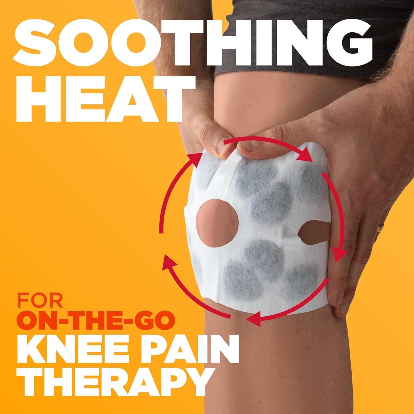 ThermaCare Knee HeatWraps - Targeted Knee Pain Relief with 8-Hour Therapeutic Heat - Flexible, Discreet, Drug-Free Portable Heat Therapy (2-Count)