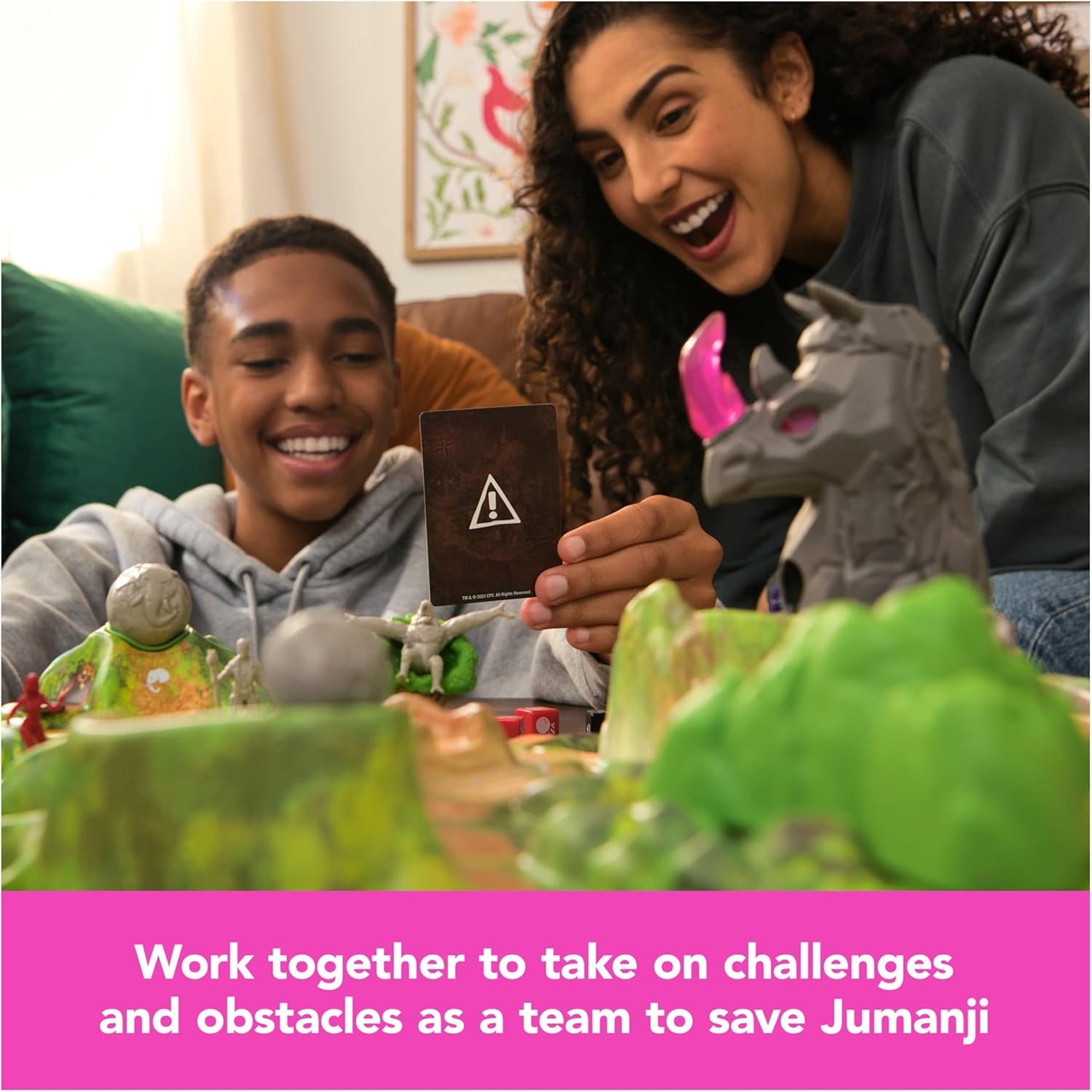 Spin Master Games, Jumanji Stampede, 3D Adventure Cooperative Board Game, for Fans of The Jumanji Movies, Easter Gift, 2-4 Players, for Ages 8 & Up