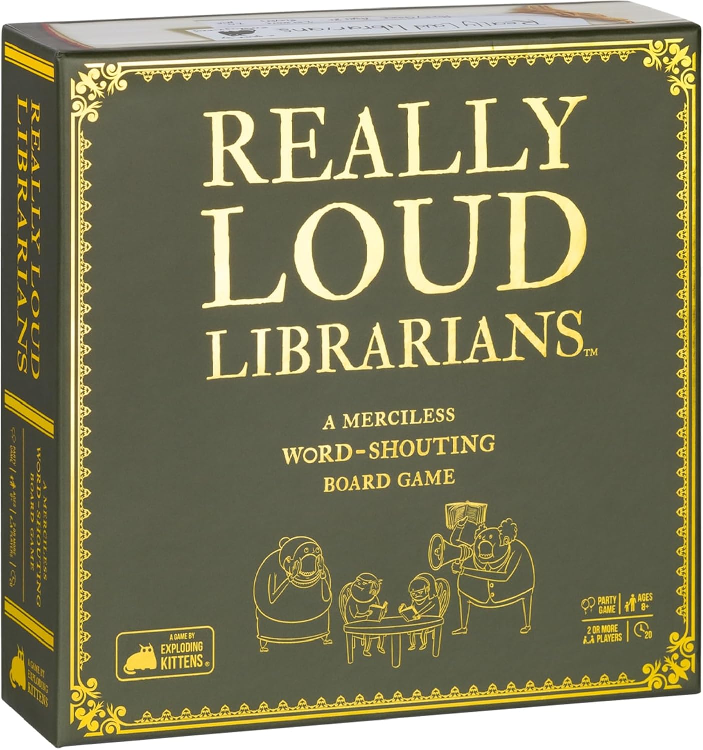 Exploding Kittens Really Loud Librarians 2+ Players - Ages 8+ - 20 Minutes to Play - Fast Paced Word Shouting Board Game - Party Game, Family Game Night, Kid and Adult Card Game