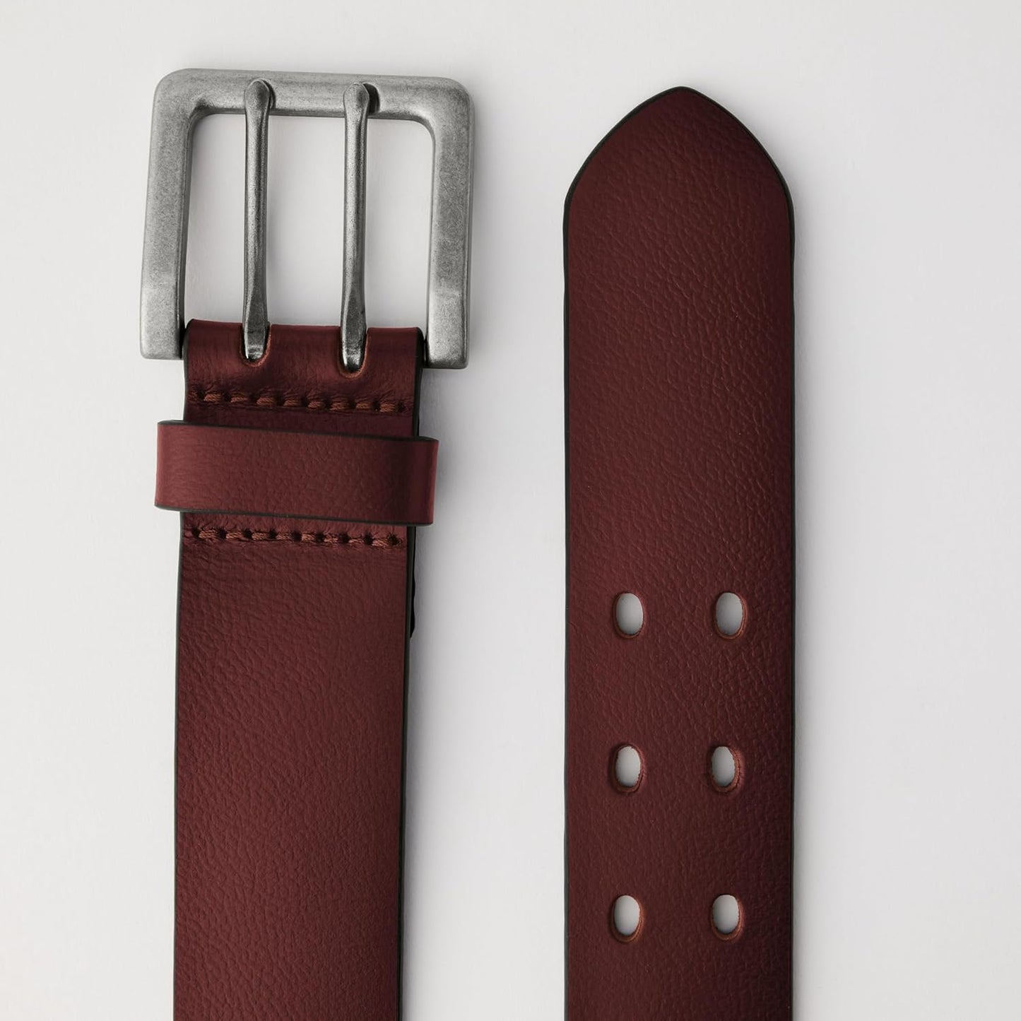 Amazon Essentials Men's Double Prong Leather Belt