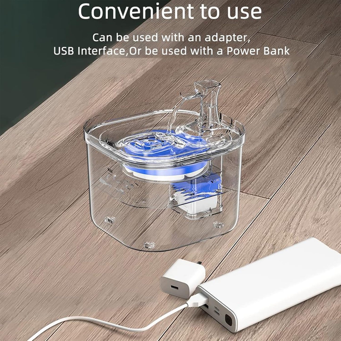Cat Water Fountain, Dog Water Drinking Dispenser with Smart Sensor, 2L Quiet Automatic Pet Bowl Fountain with Faucet Kit for Dogs Cats,Smart Sensing