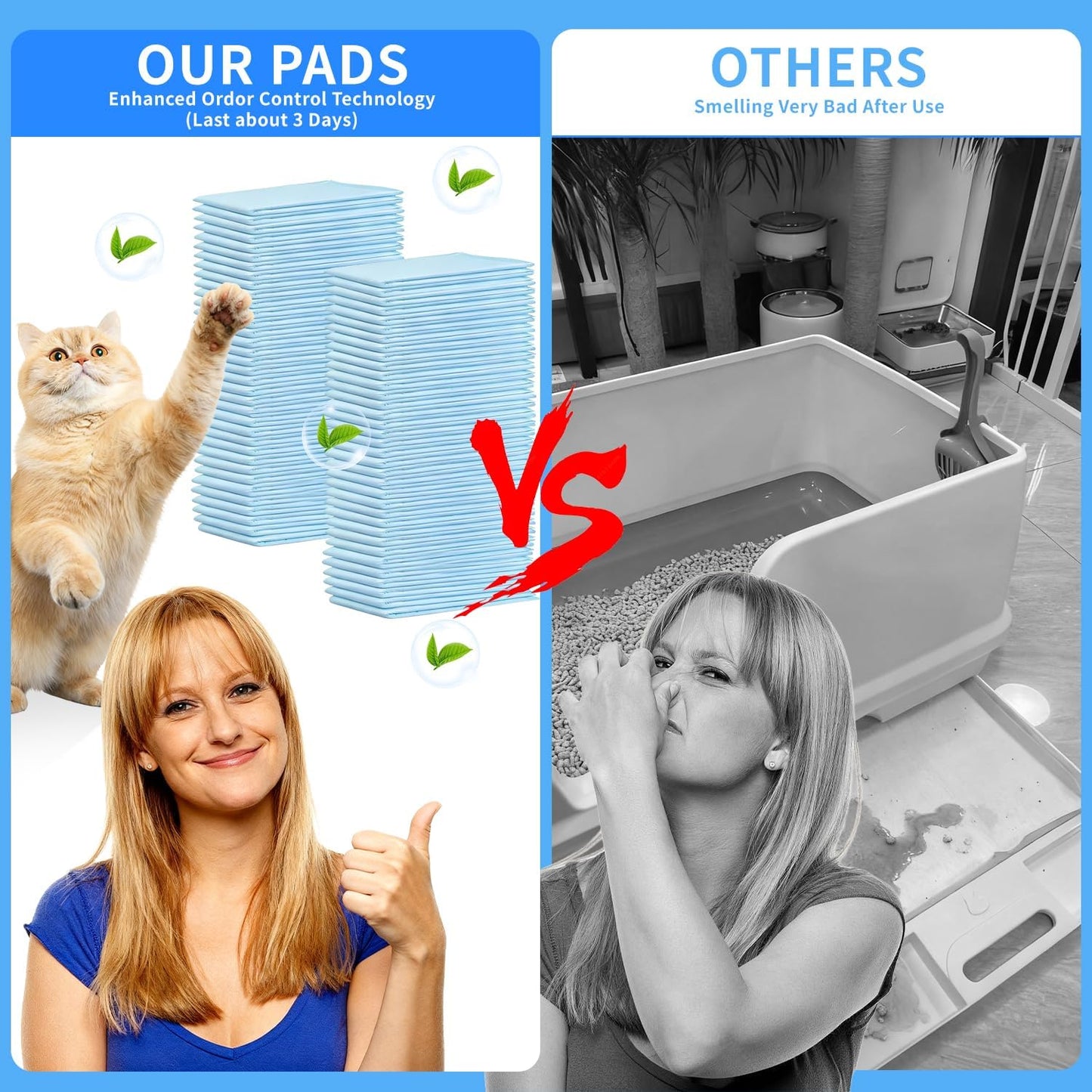 35 PCS Cat Pads, Compatible with Breeze Litter System, Fresh Scent Cat Pee Pads Refills, Ultra Absorbent with Odor Control, 16.9" x 11.7"