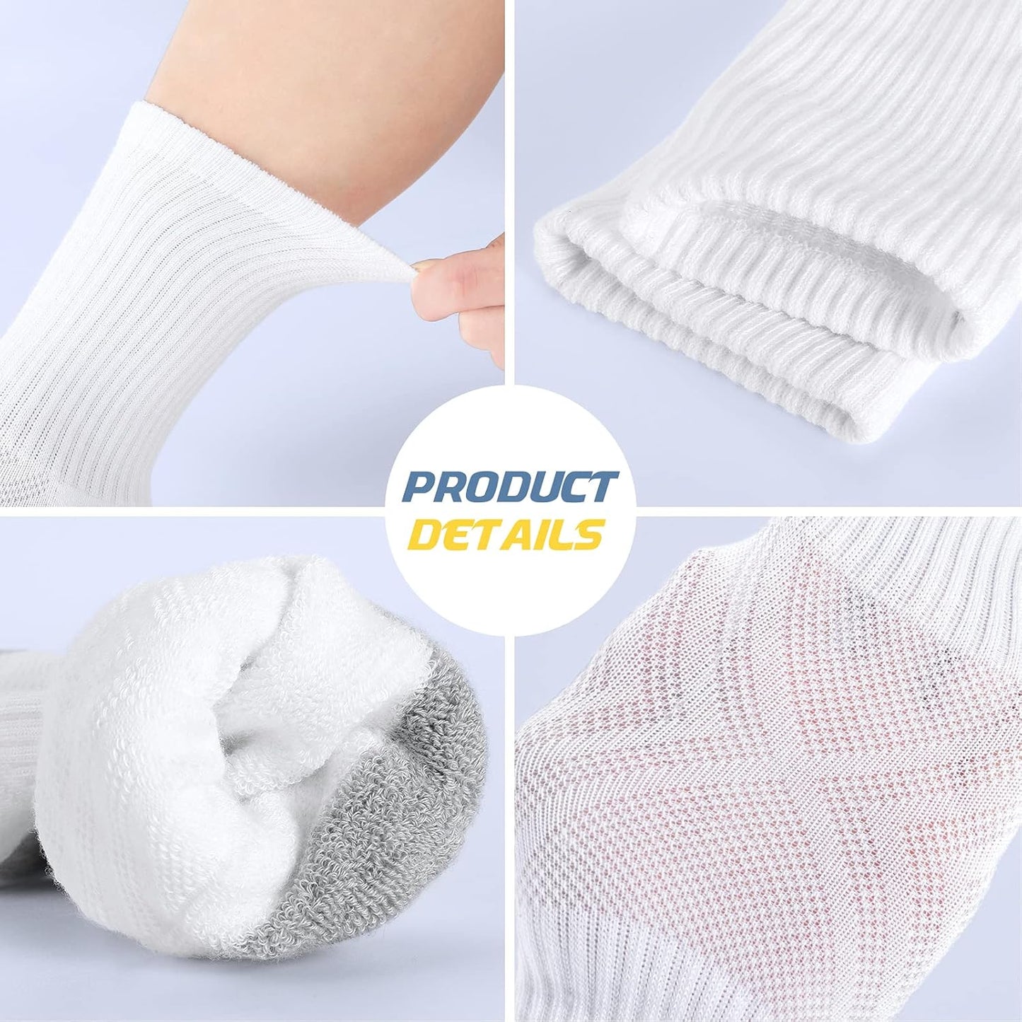 Felicigeely Athletic Crew Socks Cushion Running Socks Performance Breathable Sports Socks for Men