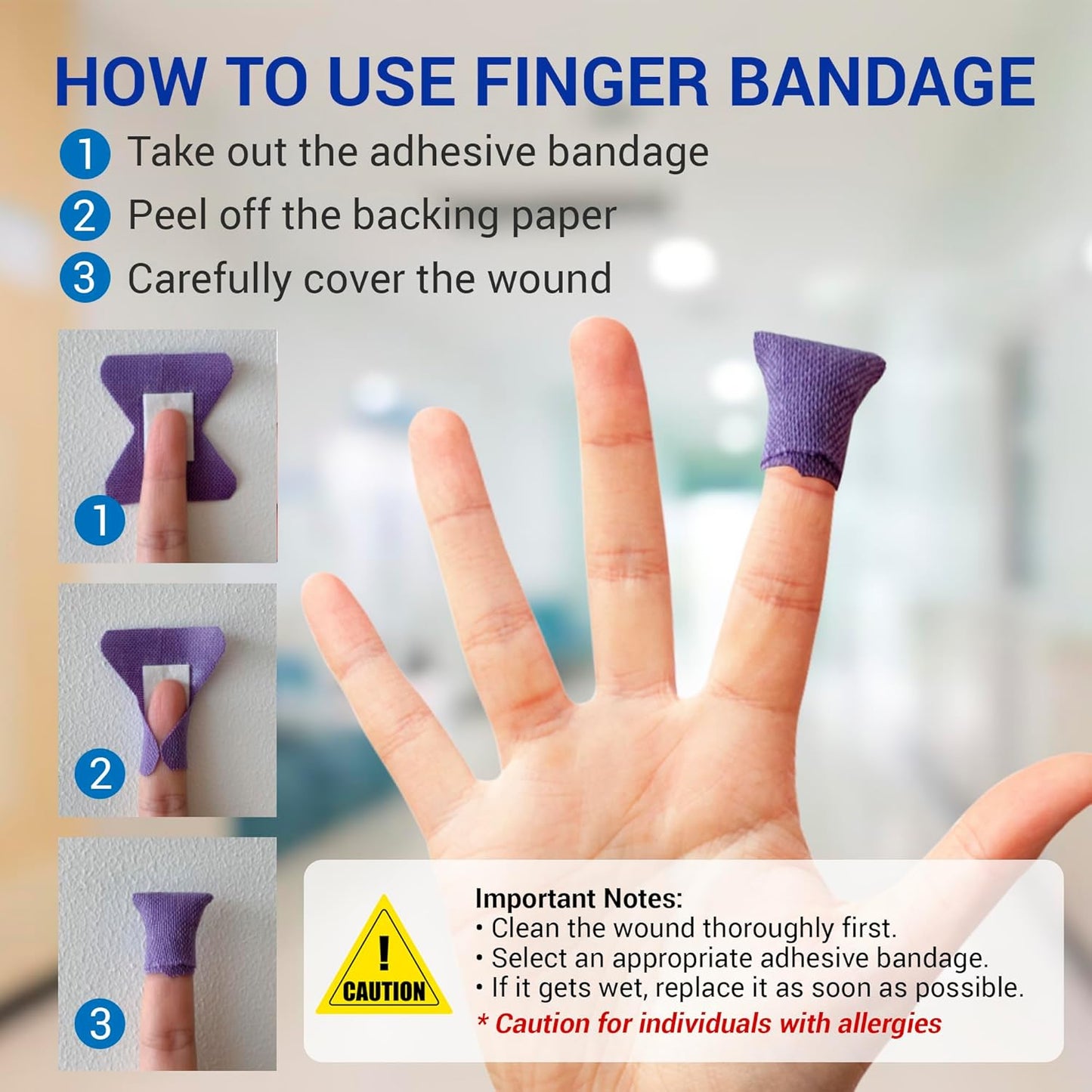 Flexible Fabric Bandages with Non-Stick Pad, Latex Free, Rainbow Colors Adhesive Bandage First Aid Wound Care for Cuts, Scrapes, Blisters, Assorted Sizes, 100 Count