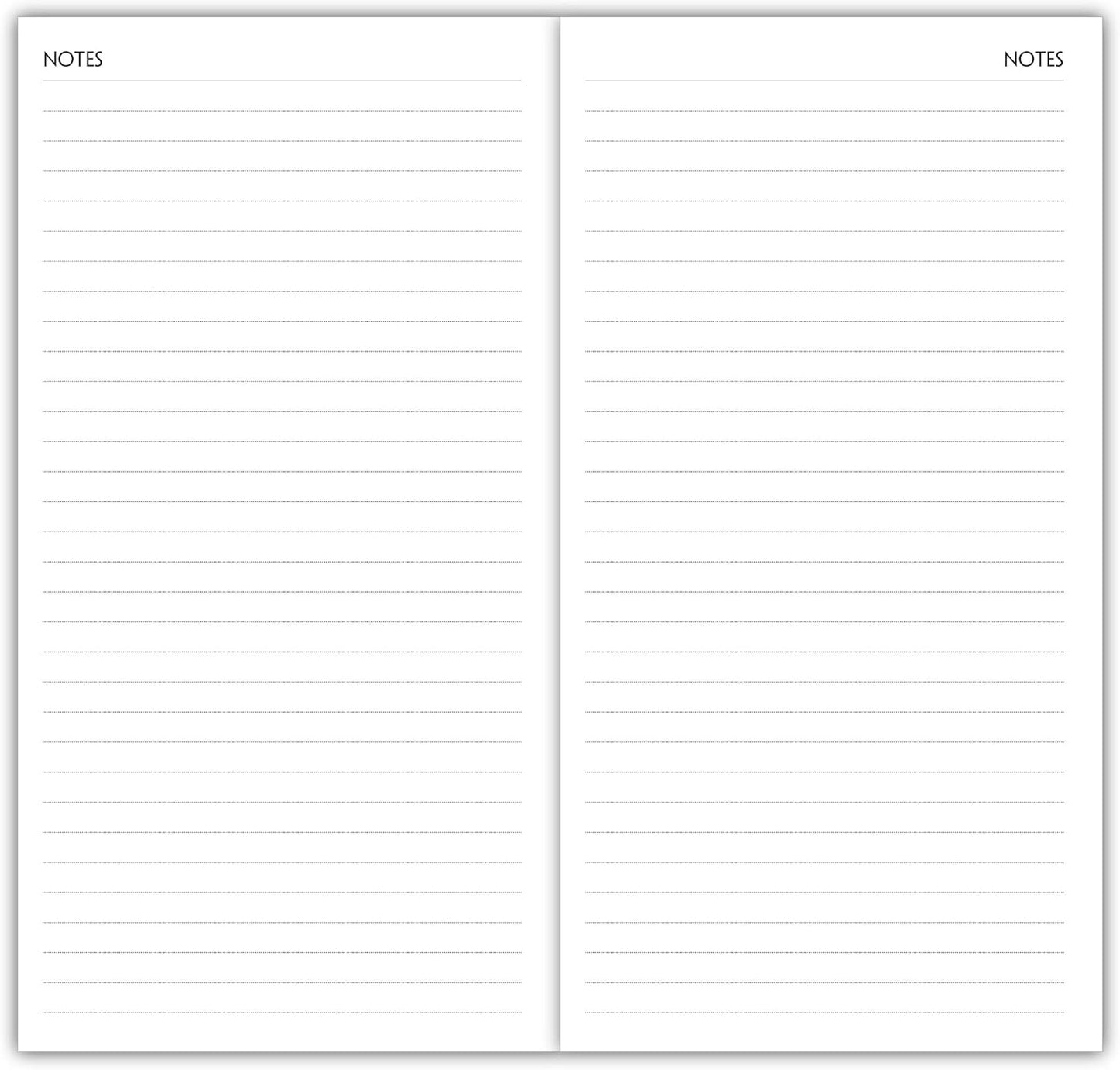 Nokingo 3-Pack Travelers Notebook Calendar, Travelers Notebook Inserts, Undated Traveler Notebooks Monthly, 4.25"x8.25" Traveler Calendar Insert