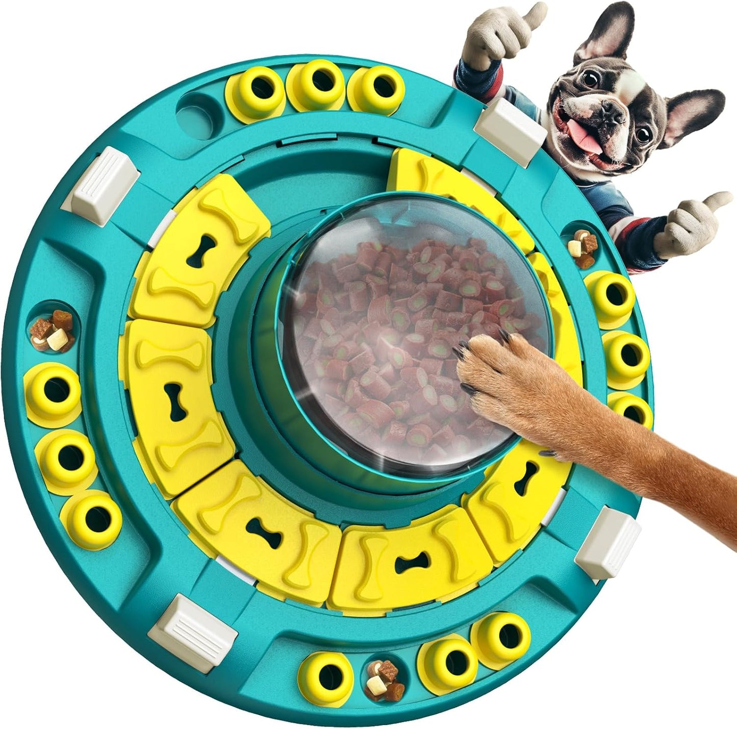 KADTC 4 Levels of Step-by-Step Challenge, U.S. Brand & Design,Extra-Large Size Beginner To Advanced Dog Puzzle Toy For Smart Dogs Treat Puzzles Puppy Food Slow Feeder Mental Stimulation Enrichment Toy