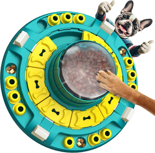 KADTC 4 Levels of Step-by-Step Challenge, U.S. Brand & Design,Extra-Large Size Beginner To Advanced Dog Puzzle Toy For Smart Dogs Treat Puzzles Puppy Food Slow Feeder Mental Stimulation Enrichment Toy