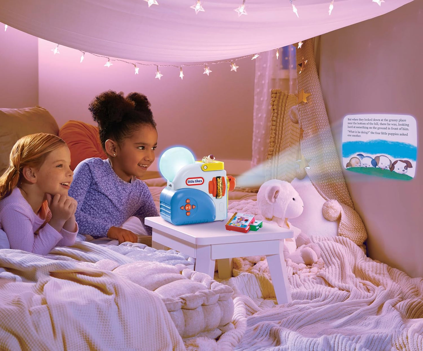 Little Tikes Story Dream Machine Starter Set, Storytime, Books, Little Golden Book, Audio Play, The Poky Little Puppy Character, Nightlight, Toy Gift for Toddlers and Kids Girls Boys Ages 3+