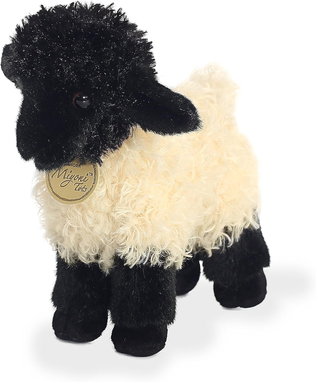 Aurora® Adorable Miyoni® Tots Suffolk Lamb Stuffed Animal - Lifelike Detail - Cherished Companionship - White 8.5 Inches
