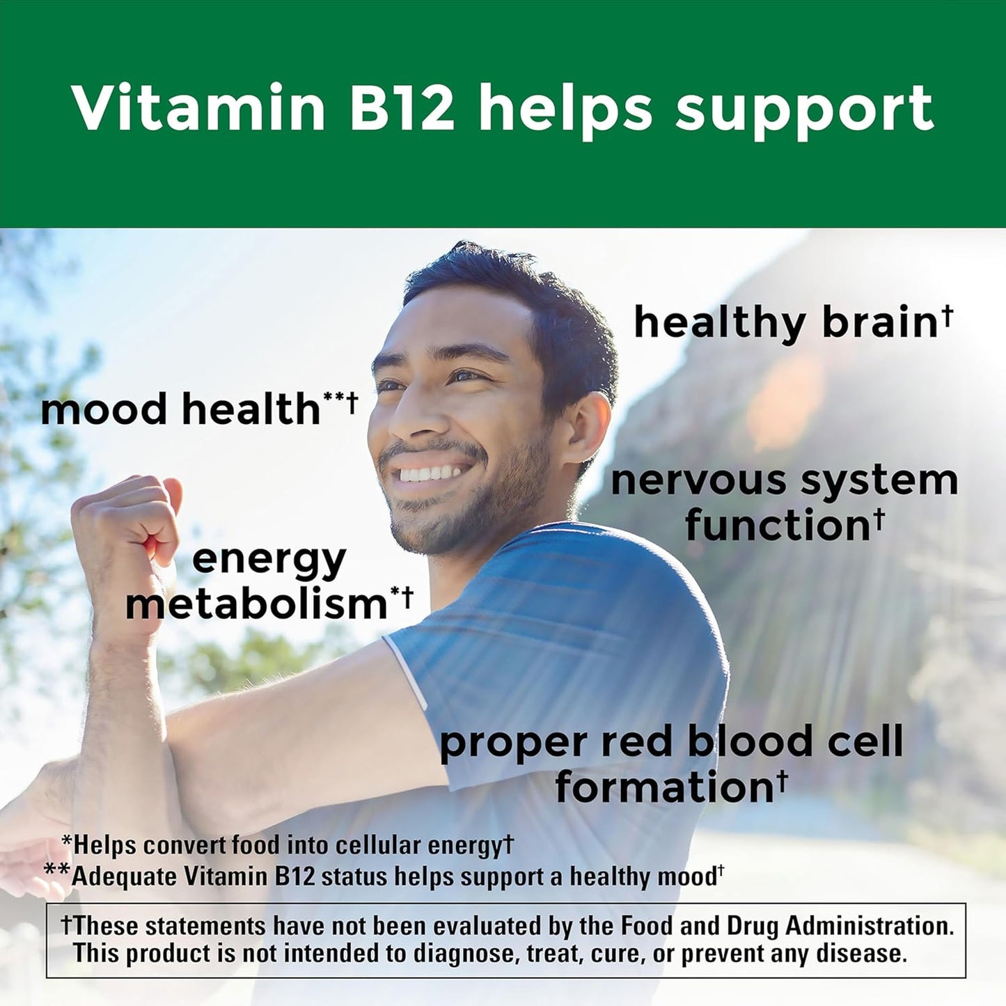 Nature Made Vitamin B12 1000 mcg, B12 Vitamins, Dietary Supplement for Energy Metabolism Support, 160 Time Release Tablets, 160 Day Supply