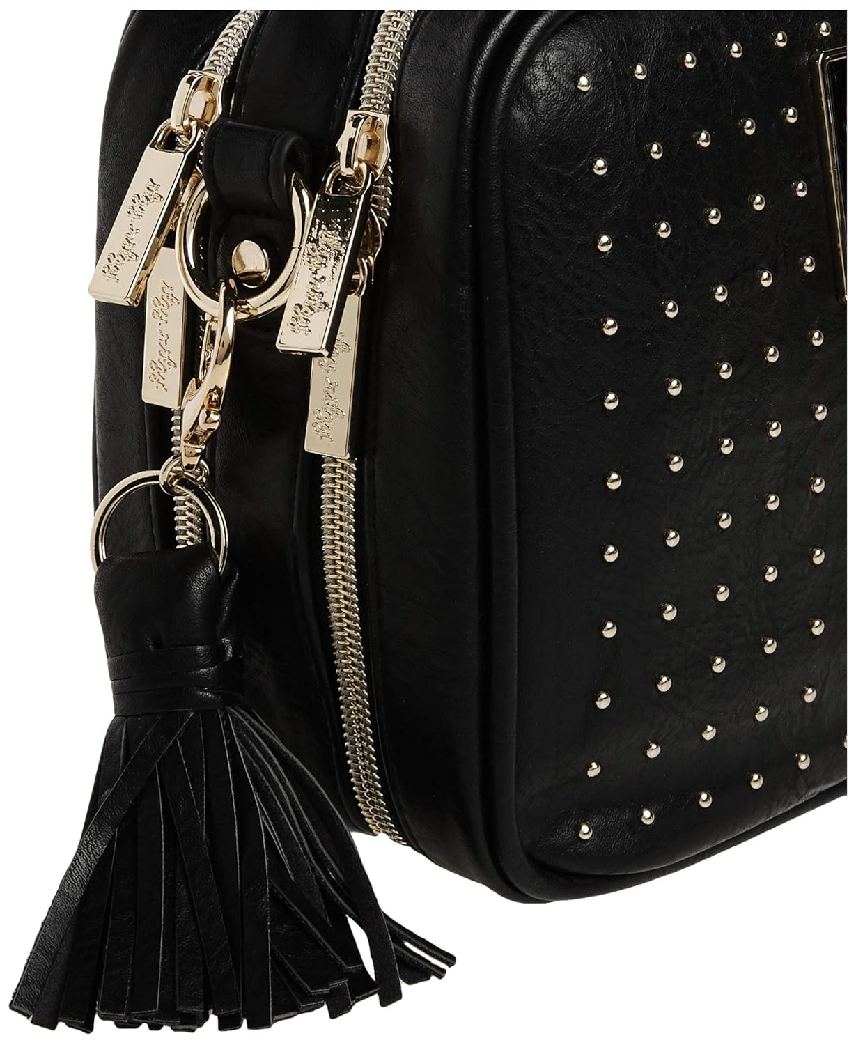 Chelsea + Cole for Itzy Ritzy Crossbody Diaper Bag - Includes 6 Pockets, Changing Pad & Tassel – Black with Sweetheart Print