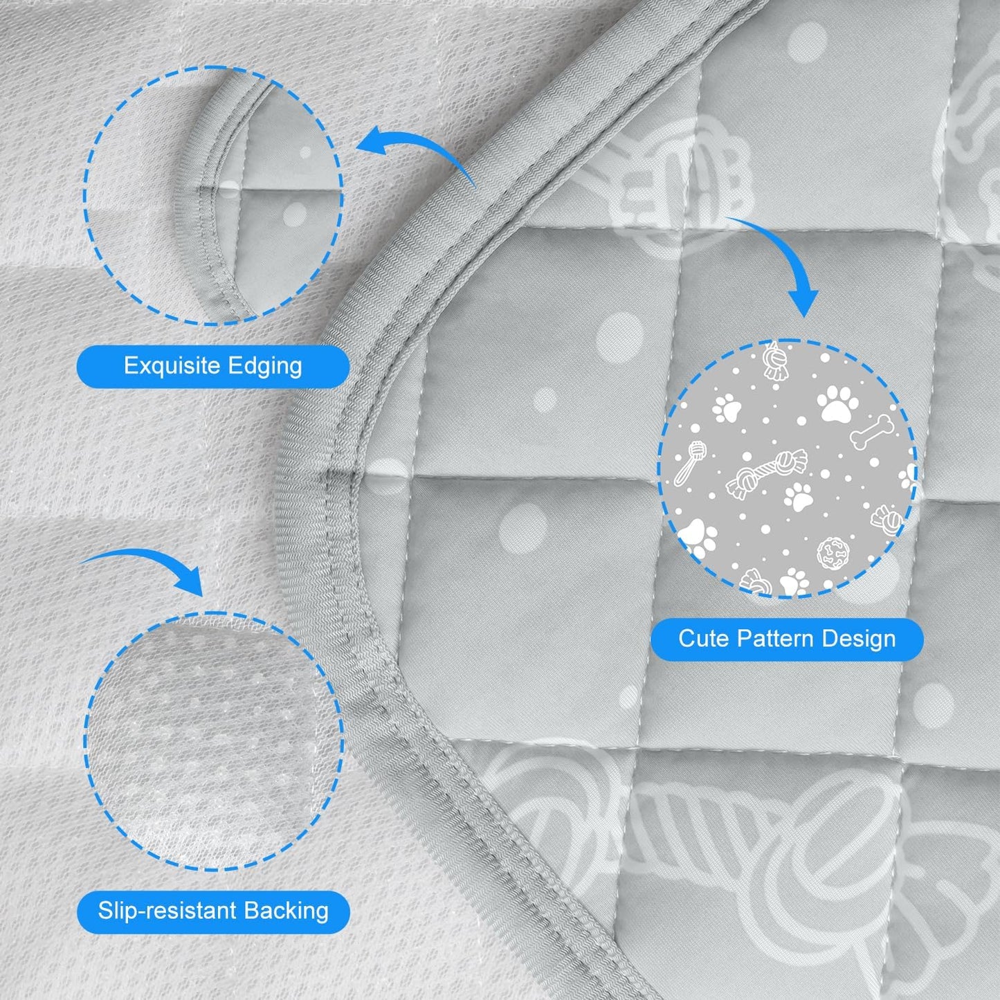MH MYLUNE HOME Self Cooling Mat for Dog, 28”x39”Cool-Chill Cooling Fiber & Endothermic Color Changing Pet Cooling Pad, Foldable & Washable Non-Toxic Summer Pet Blanket