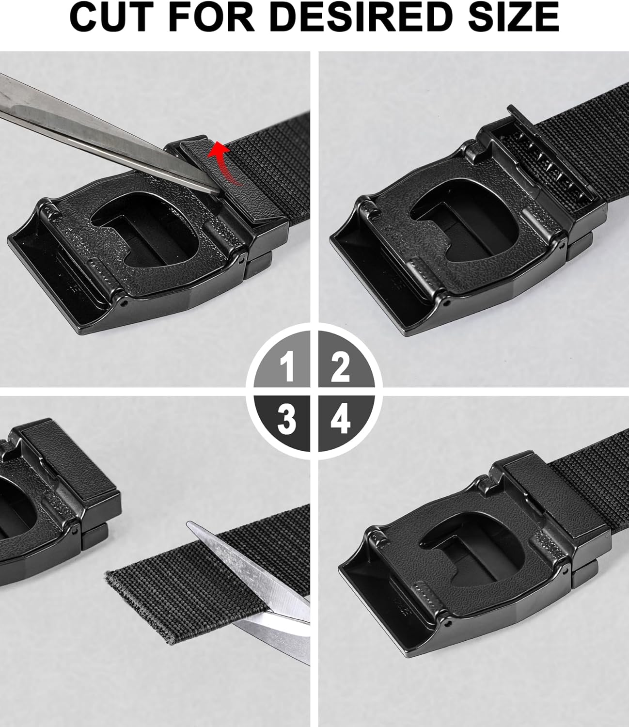 BULLIANT Tactical Belt for Men, Men Stretch Nylon Web Gift Belt 1.5"-Hiking Rigger Military Work-Quick Release