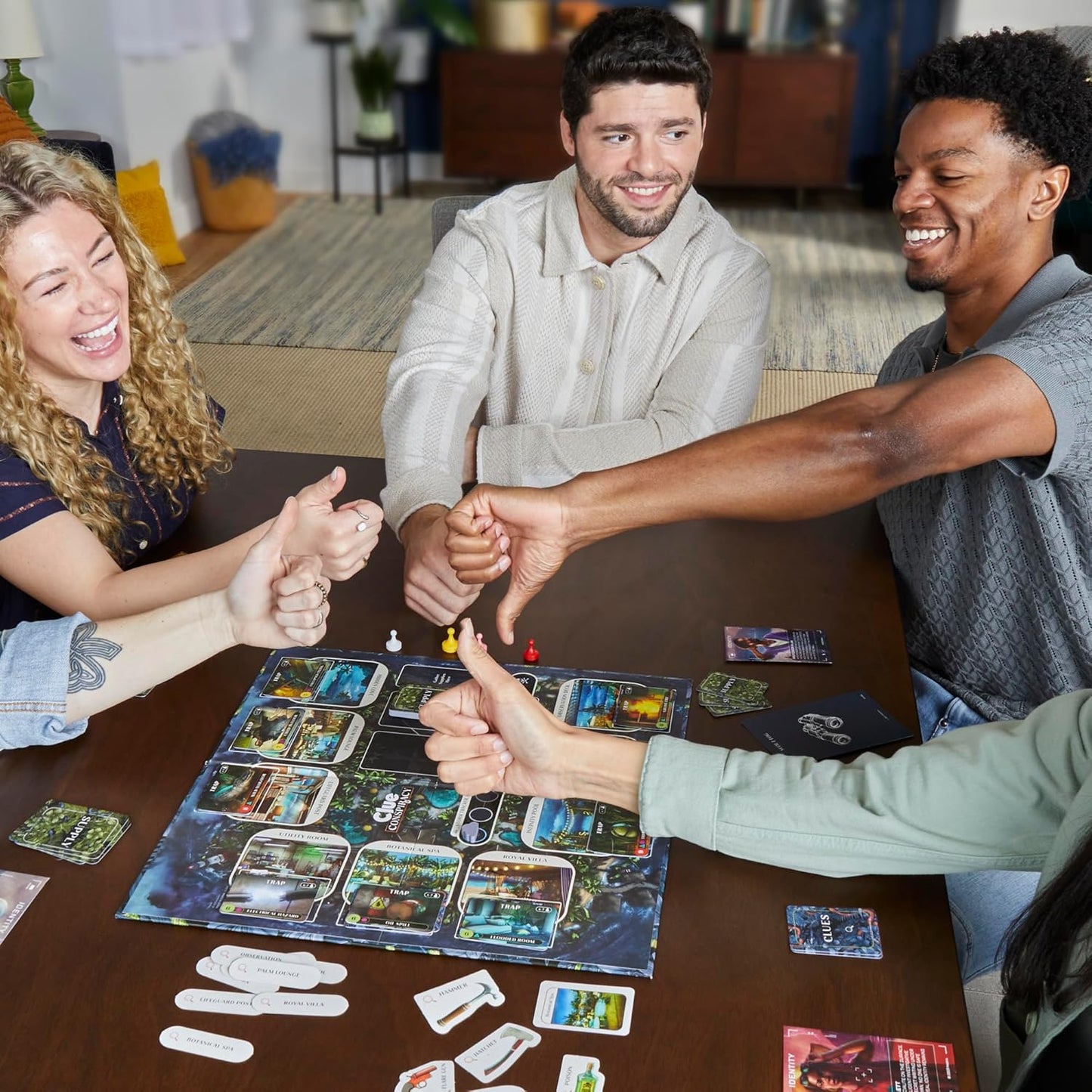 Hasbro Gaming Clue Conspiracy Board Game for Adults and Teens, Secret Role Strategy Games, Ages 14+, 4-10 Players, 45 Minutes, Mystery & Party Games