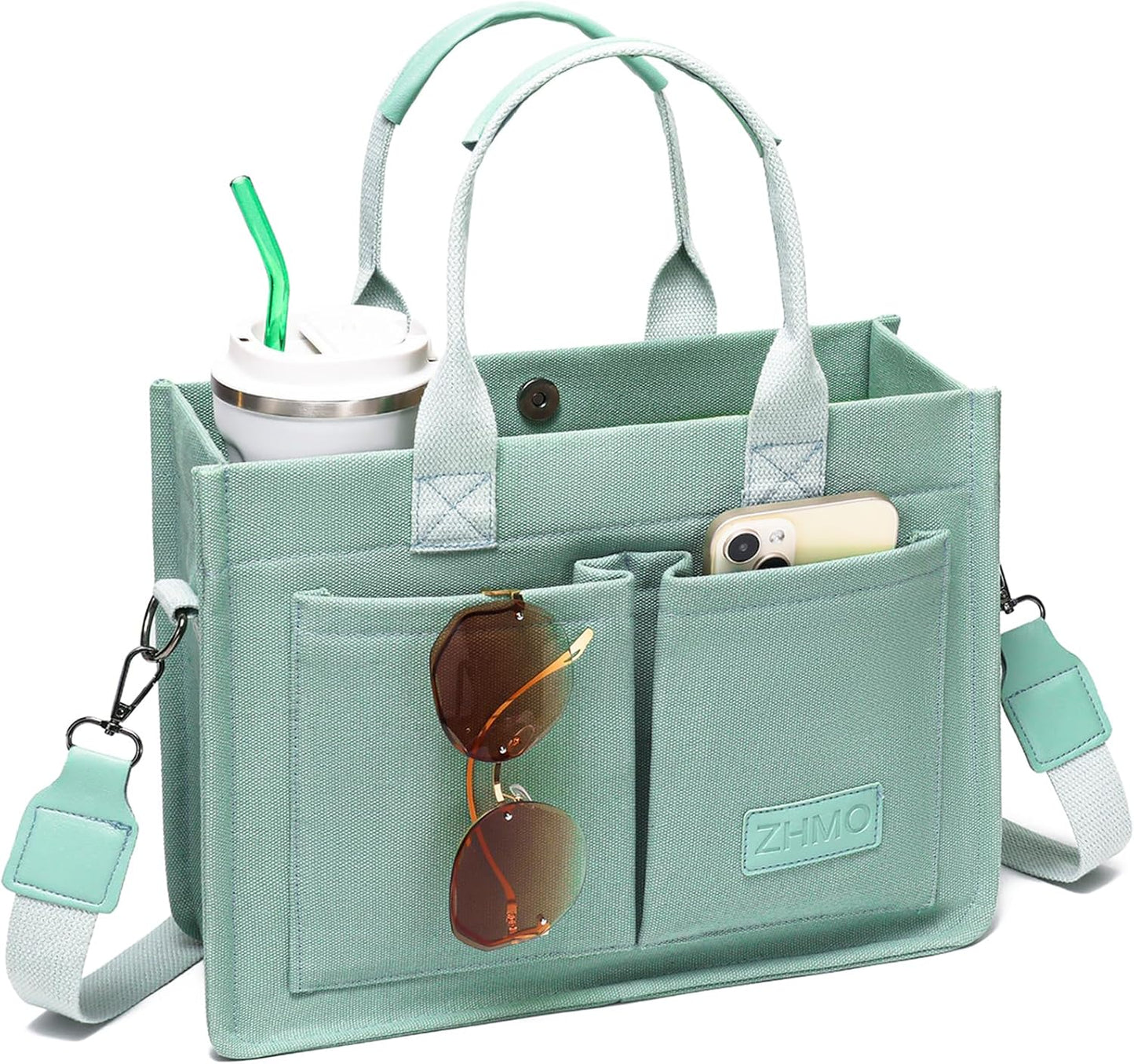 Canvas Tote Bag for Women,Women's Bags Crossbody Bags Work Laptop Tote Bag Large Handbags Purse for Travel Nurse Teacher