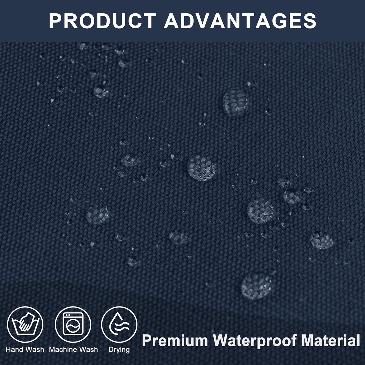 Dog Bed Covers Replacement Washable, Waterproof Dog Bed Cover with Zipper, 44Lx32Wx3H inch Durable Oxford Pet Bed Cover for Outdoor/Indoor Use, Cover Only, Navy Blue