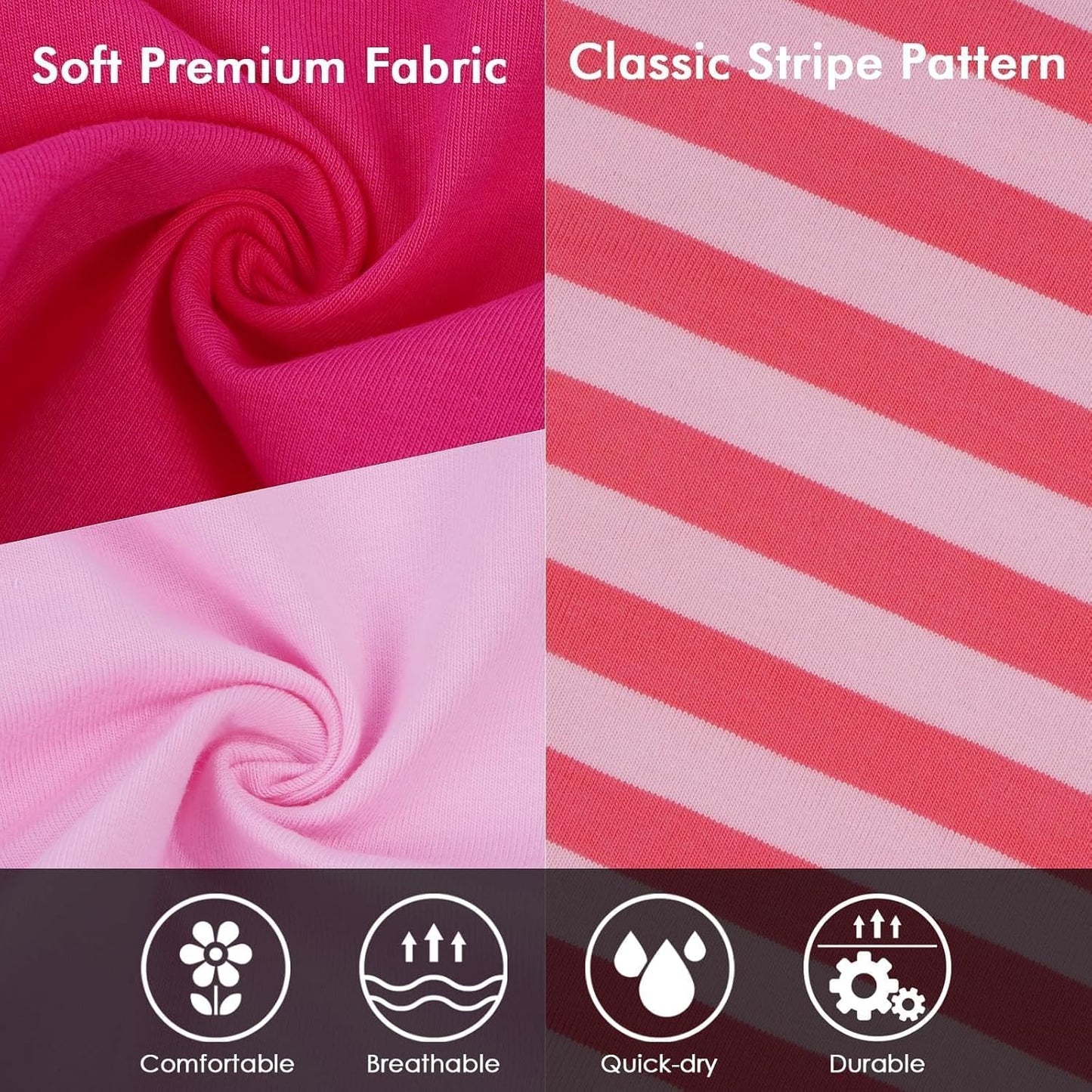 3 Pack Pink Striped Dog T-Shirt for Small Dogs,Sleeveless Shirts Set for Spring,Summer Sun Protection,Lightweight for Park Walking,Striped & Solid Tank Top Set,Shih Tzu(Pink,S)