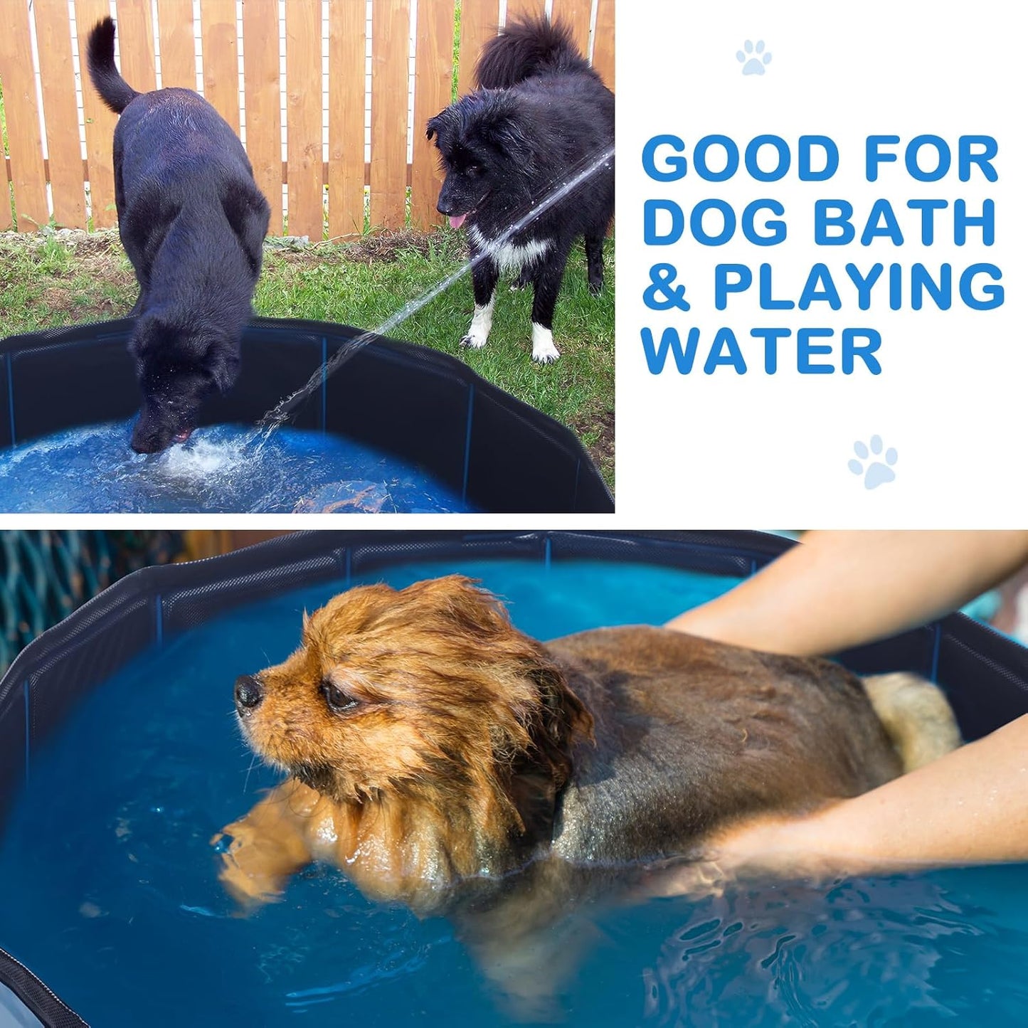 Whelping Pen for Dogs Portable Whelping Box Pool for Small Dogs Puppies with Reusable Pee Pad Washable(Blue,32 x 8 Inch)