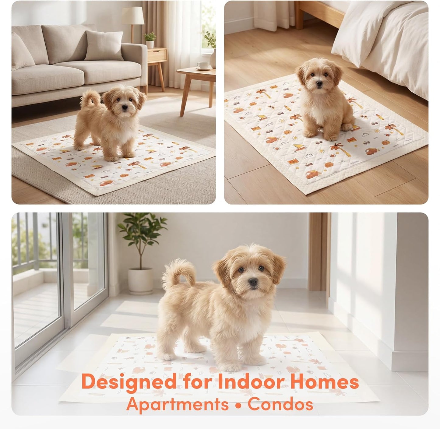 WUFHOUSE Potty Pads for Dogs - Extra Large with 5-Layer Absorbency, Leak Proof Odor Control Disposable Pads for Dogs & Multi-Pet Households - 35” x 24”, Pack of 40