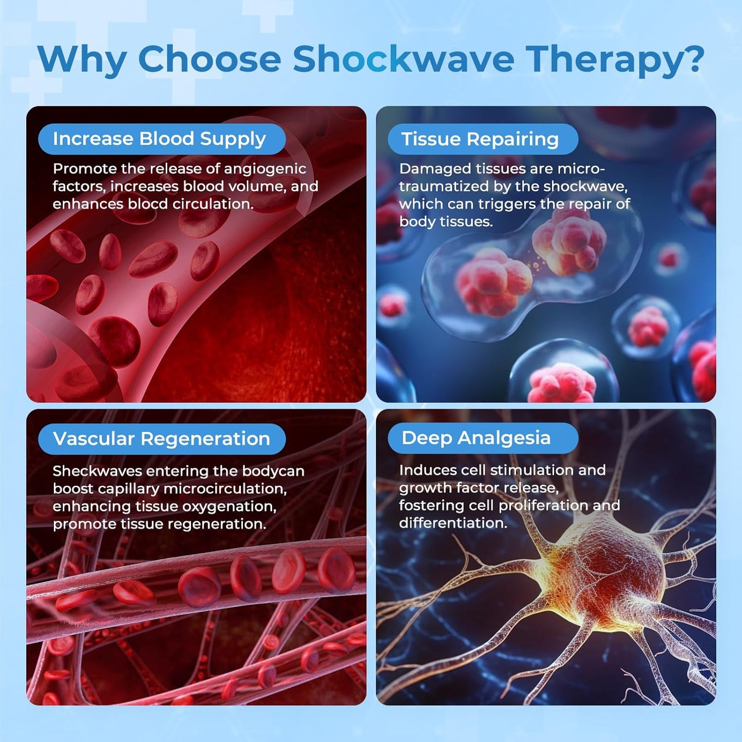 2026 New Upgraded Shockwave Therapy Machine, Extracorporeal Shock Wave Therapy Device for Pain Relief,Muscle and Bone Tissue Regeneration, ESWT Shock Wave Therapy Machine for Home & Institution Use