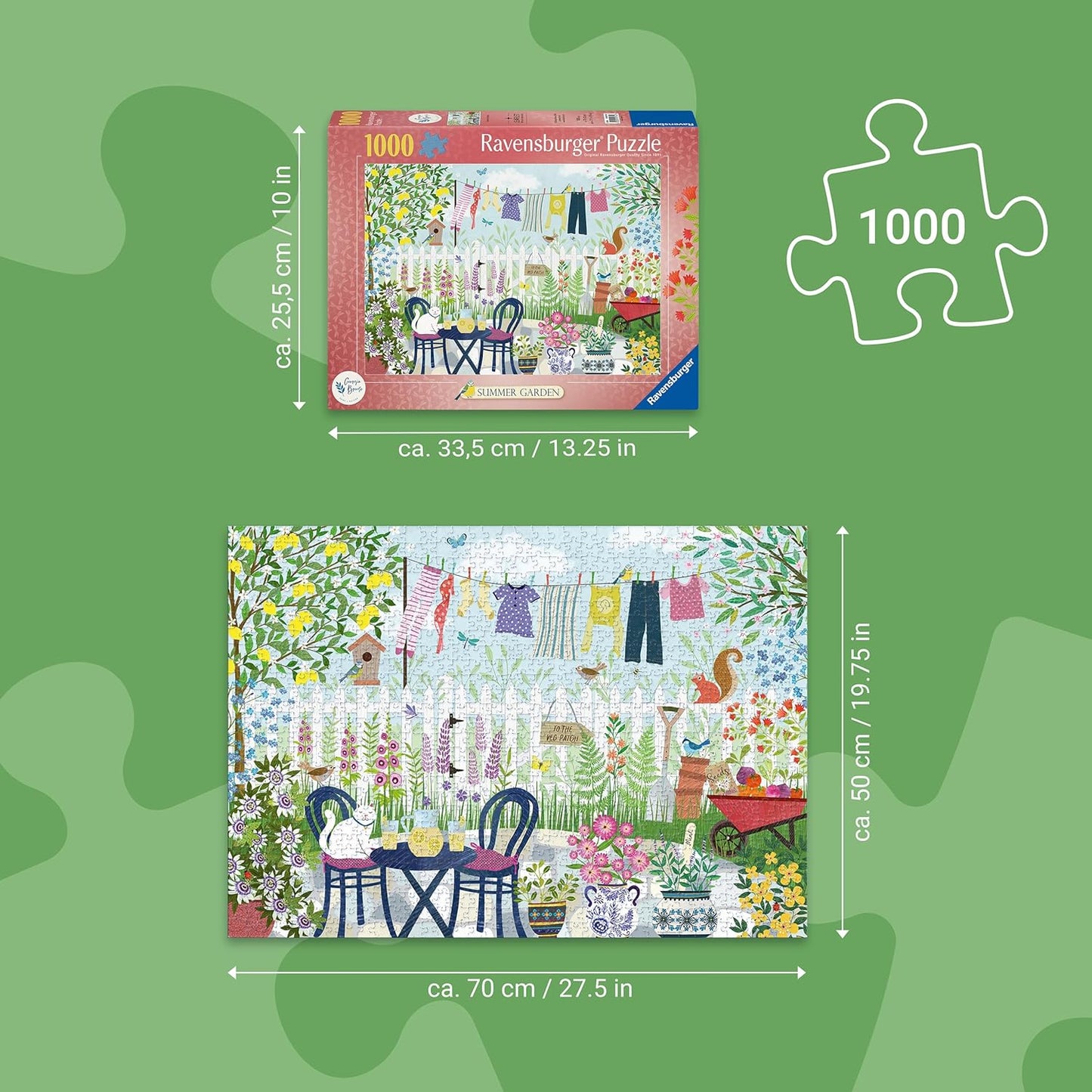 Ravensburger Summer Garden 1000 Piece Puzzle for Adults