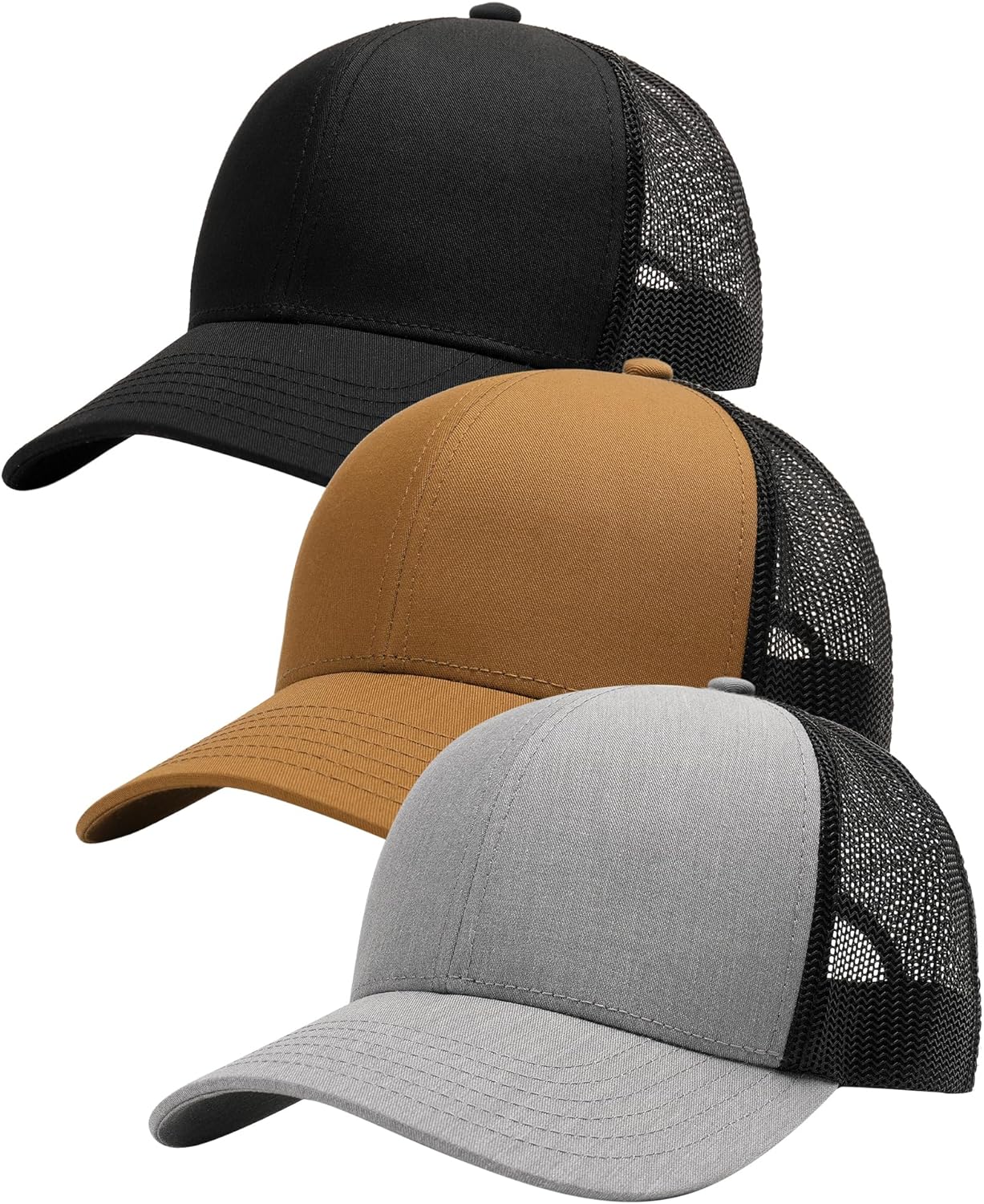 FURTALK Mens Trucker Hat Structured Mesh Baseball Cap Adjustable Classic Mens Hat