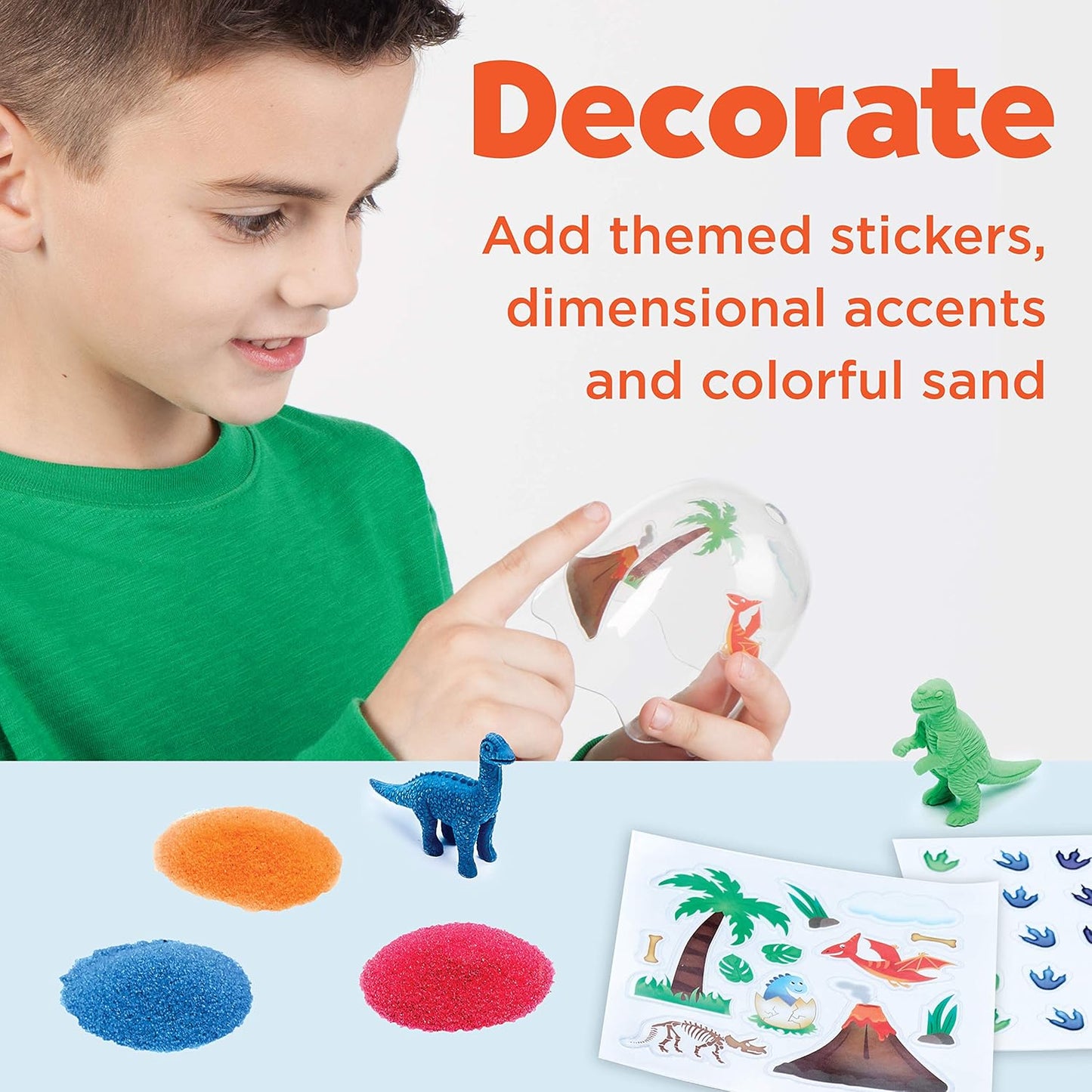 Creativity for Kids Mini Garden Dinosaur: Terrarium Kit for Kids - Dinosaur Crafts for Boys, Dinosaur Toy and Science Kit for Kids, Easter Basket Stuffers (Ages 6+)