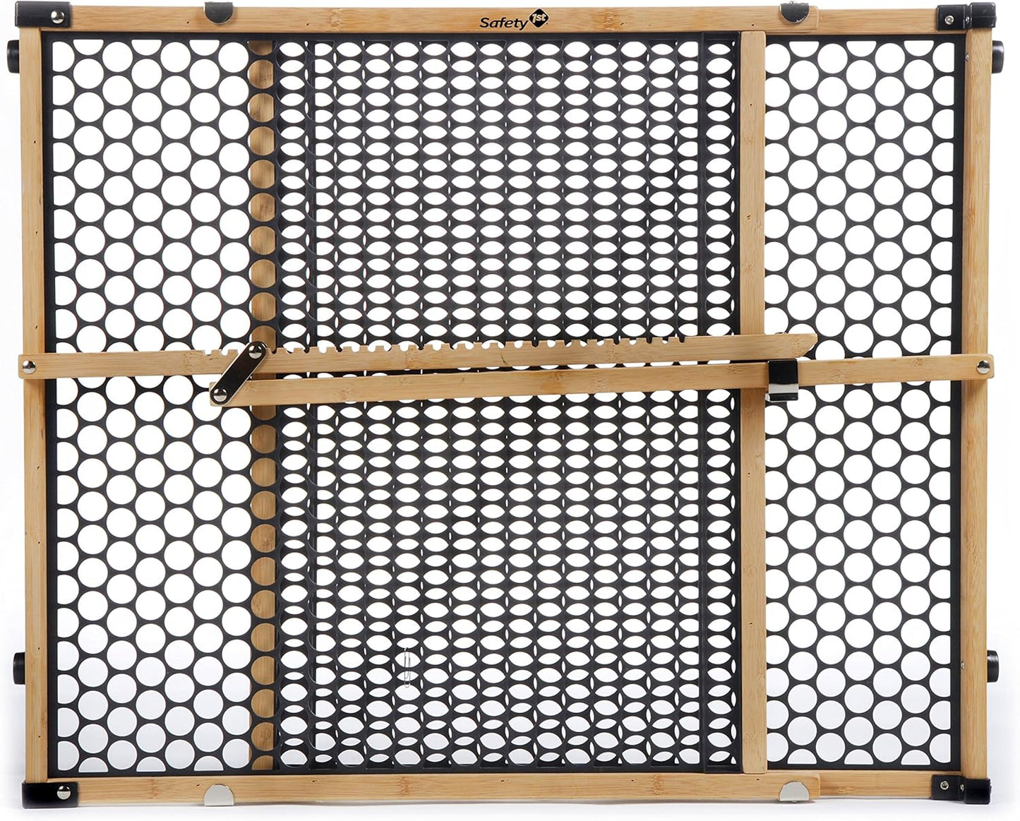 Safety 1st Bamboo Baby Gate for Doorways, No Drill Easy Install, Dog Gates, Fits 28"-42", 24" High, Bamboo and Black