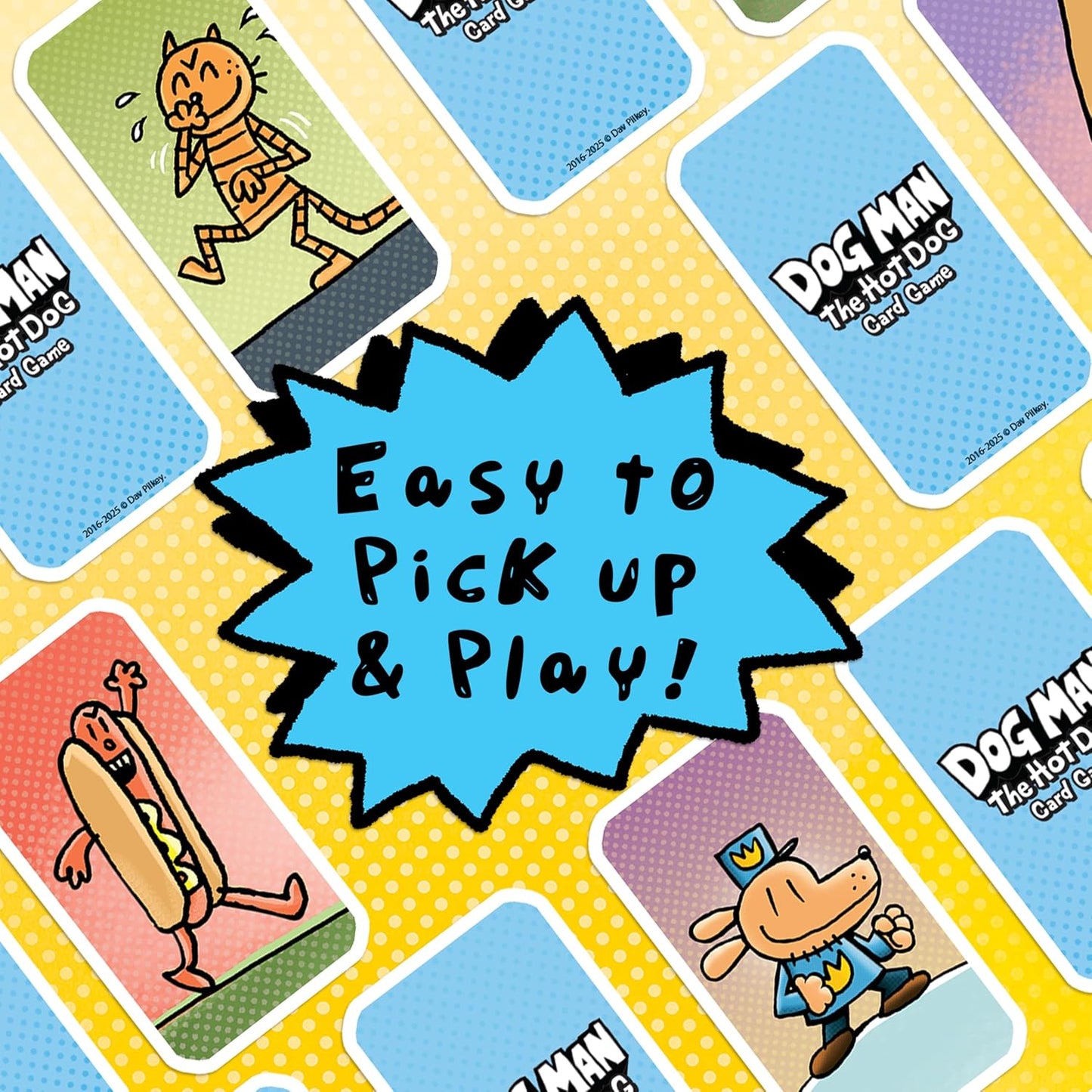 University Games Dog Man Hot Dog Card Game in a Tin , The Fast and Frenzied Collection Game for Kids Featuring Art from the Dog Man Books by Dav Pilkey, for Players Ages 6 and Up