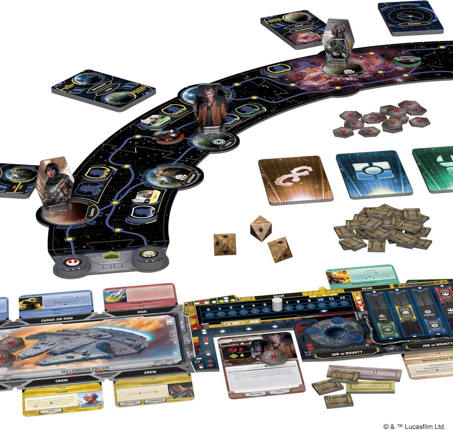 Asmodee Star Wars Outer Rim Board Game - Strategy Game, Fun Family Adventure for Teens & Adults, Ages 14+, 1-4 Players, 3-4 Hour Playtime