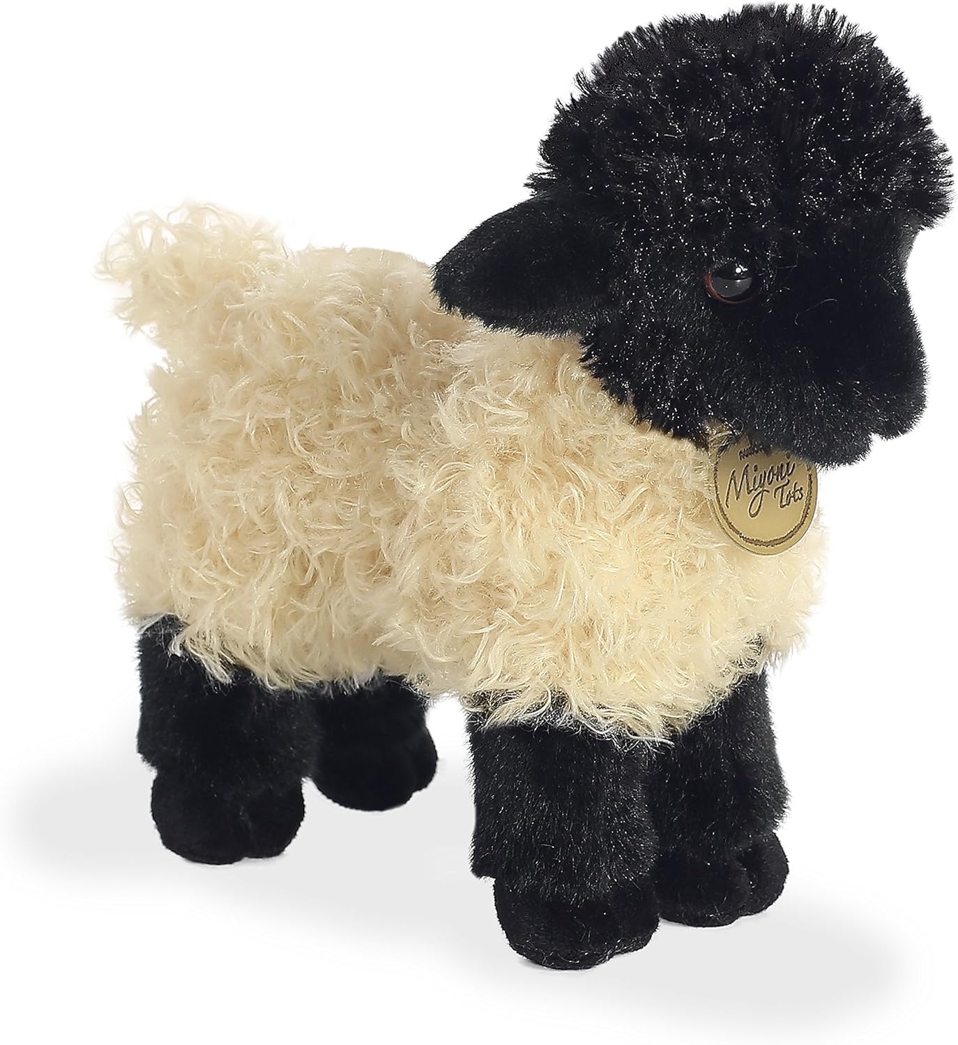 Aurora® Adorable Miyoni® Tots Suffolk Lamb Stuffed Animal - Lifelike Detail - Cherished Companionship - White 8.5 Inches