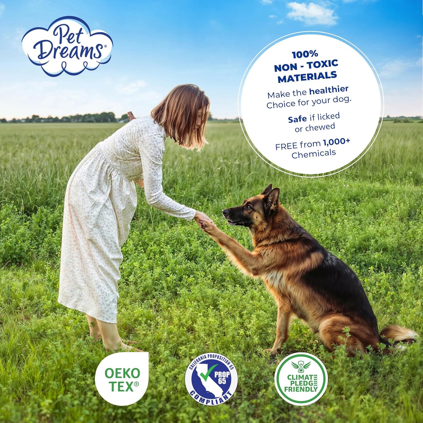 Pet Dreams 반려견 크레이트 패드 - 세탁 가능한 켄넬 매트, 반려견 케이지용 크레이트 패드, 무독성, 평평한 실내 고양이 침대, iCrate 45.7, 61.2, 91.4, 91.4, 121.9cm(18, 24, 30, 36, 42, 48인치)