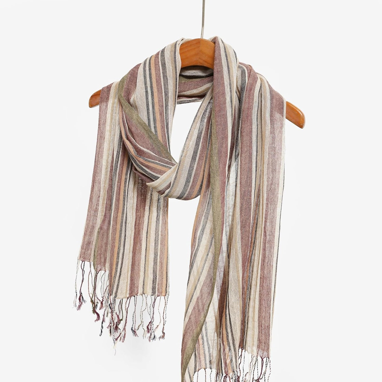 Jeelow Lightweight Summer Scarf Light Shawl Wrap Linen Feel Scarves For Men And Women