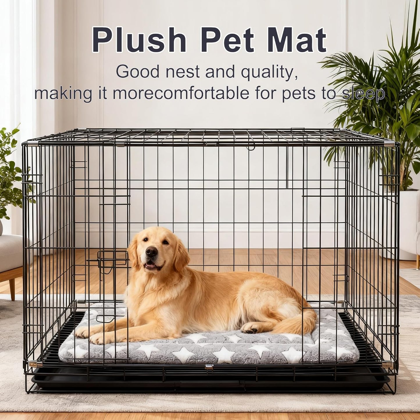 Dog Bed Mat, Reversible Crate Pads for Small/Medium/Large Dogs & Cats Sleeping, Portable & Soft, Dog Beds Crate Pad - Machine Washable Mat Bed Kennel Mat Cat Bed