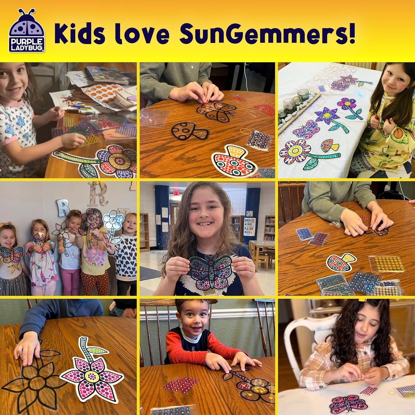 Easter Basket Stuffers for Children & Easter Crafts for Kids - Suncatcher Gem Art for Kids, Great 6 Year Old Girl Gifts, Birthday Gift for Girls 6-8, Arts & Crafts Activities, Window Diamond Art Kit