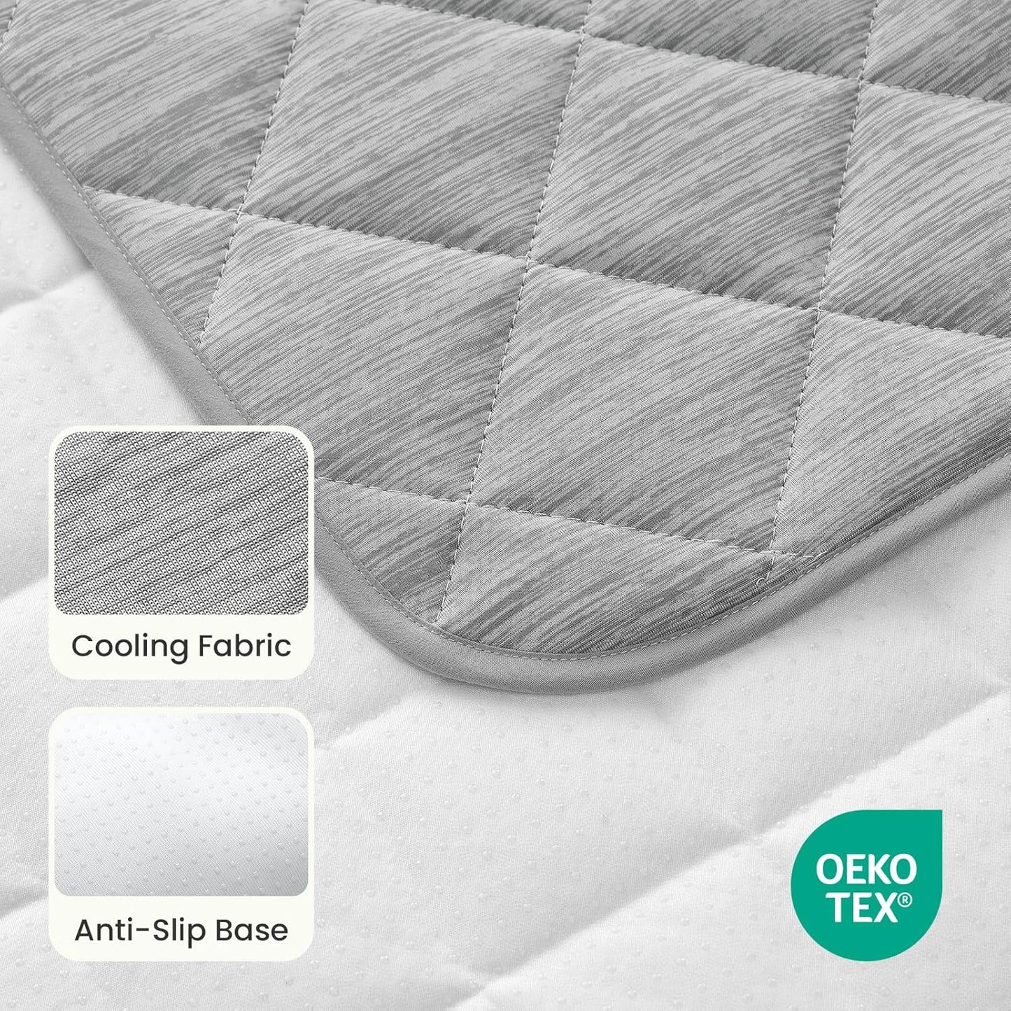 Dog Cooling Mat 32"x44" Q-Max>0.4, Waterproof Pet Cooling Pad, Leakproof & Non-Slip Dog Bed Cover, Washable Cooling Blanket for Medium Dogs, Crate, Sofa, Floor(Gray)