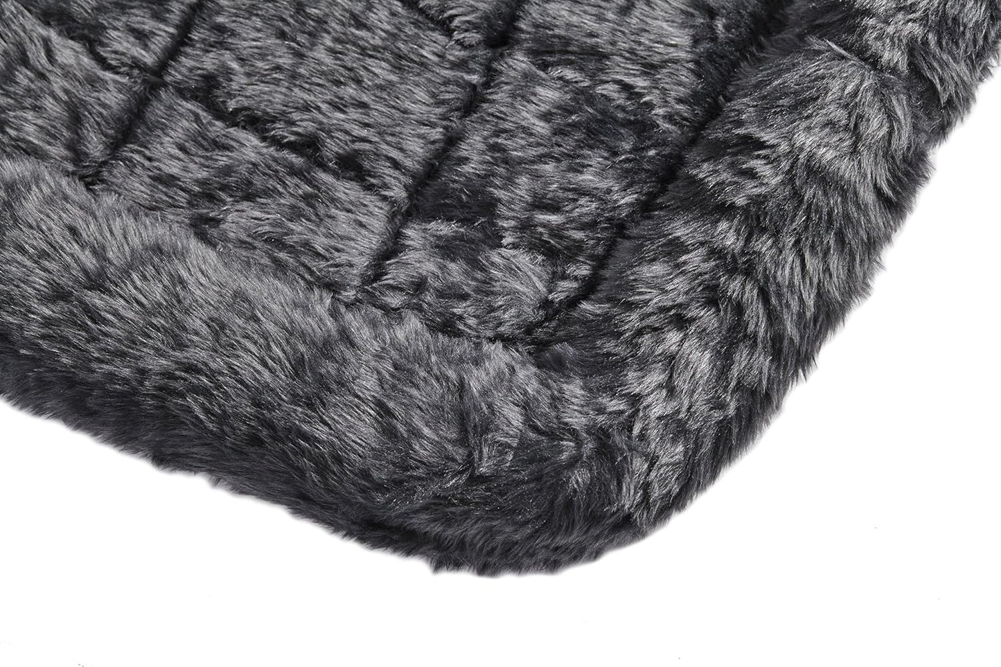 MidWest Homes for Pets QuietTime Giant Dog Bed – Gray Faux Fur Bolster, Ultra-Soft and Machine Washable, Fits 54-Inch Crates and Carriers, for XXL Breed Dogs