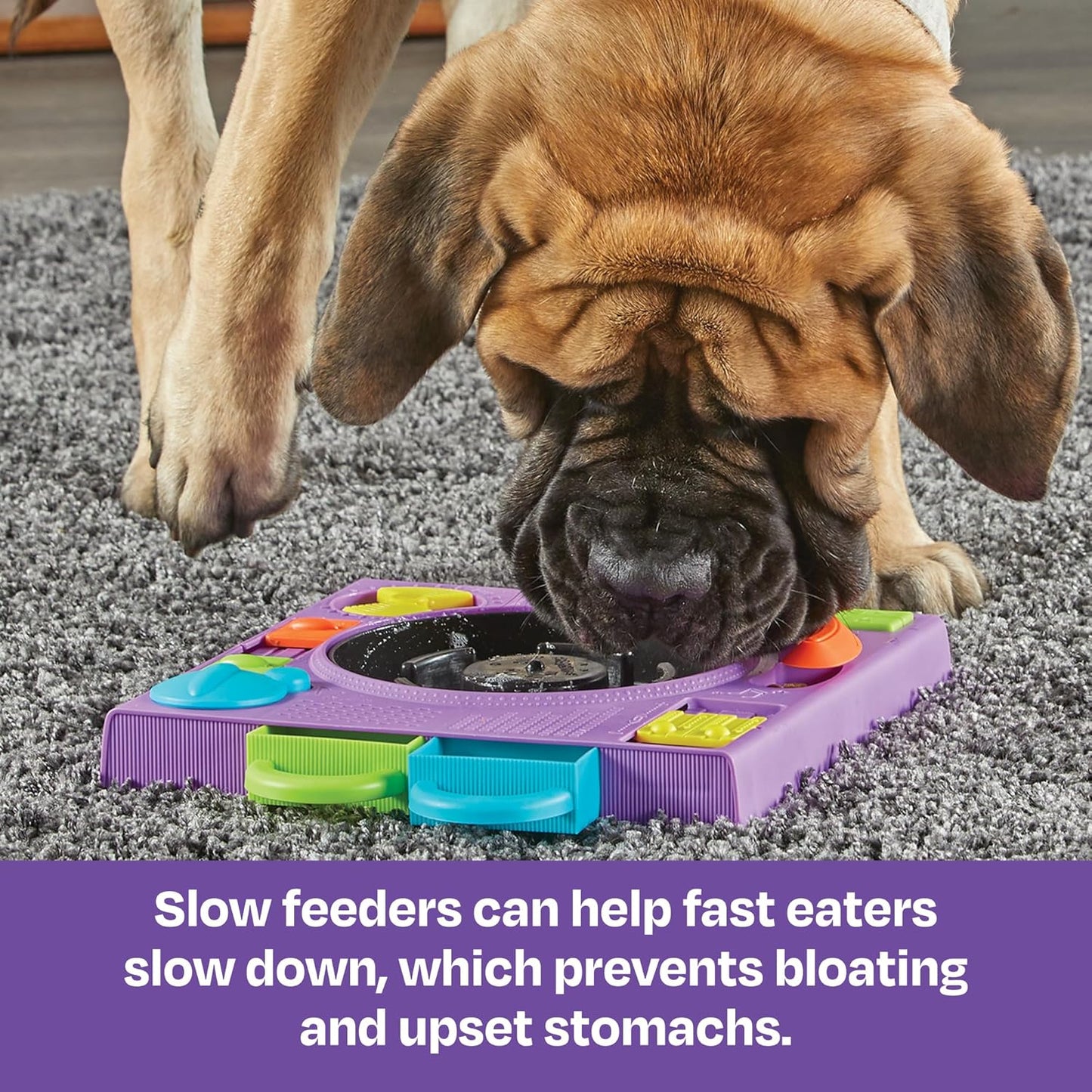 Brightkins DJ Doggo Puzzle Feeder - Enrichment Toys for Dogs Mental Stimulation, Interactive Gift for Puppies