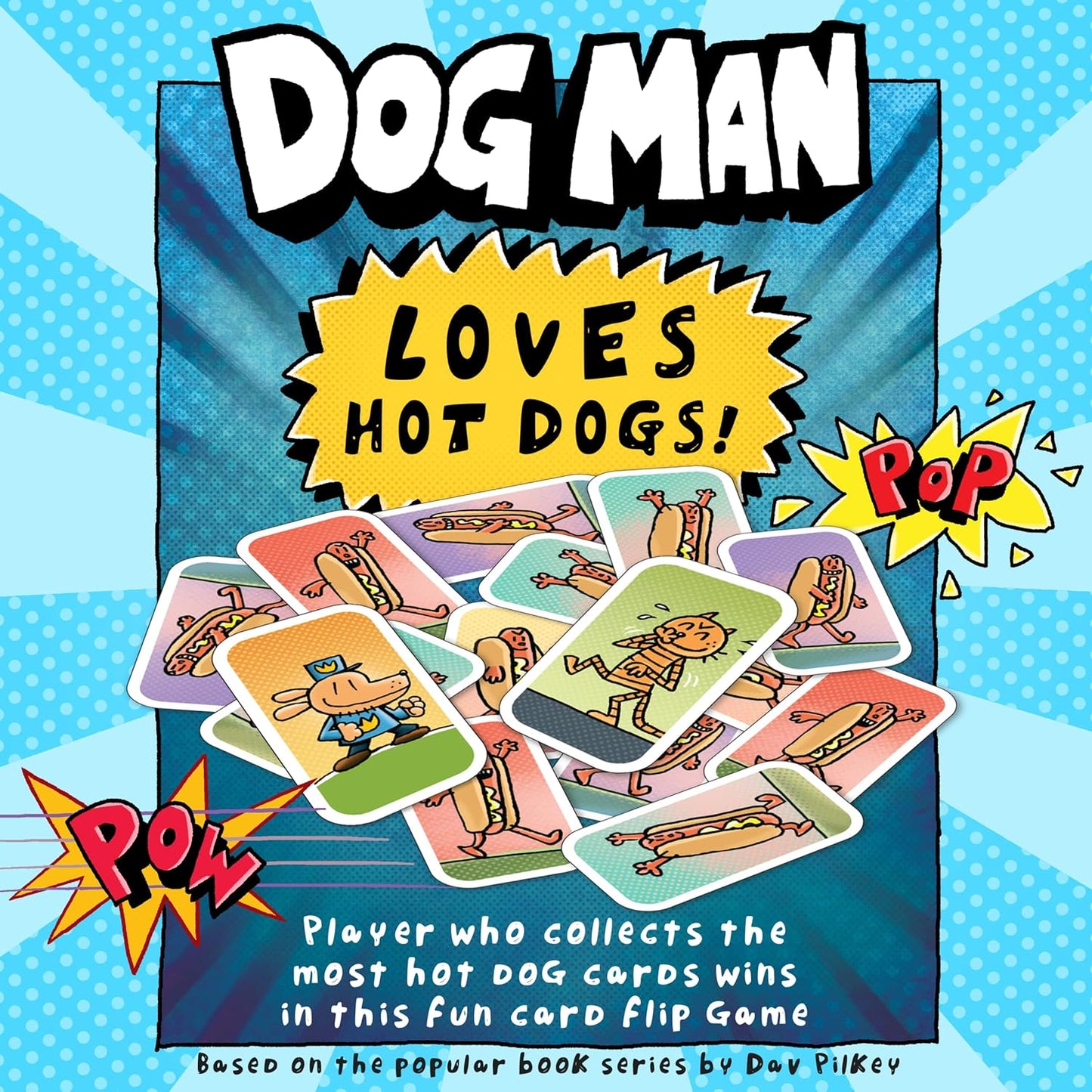 University Games Dog Man Hot Dog Card Game in a Tin , The Fast and Frenzied Collection Game for Kids Featuring Art from the Dog Man Books by Dav Pilkey, for Players Ages 6 and Up